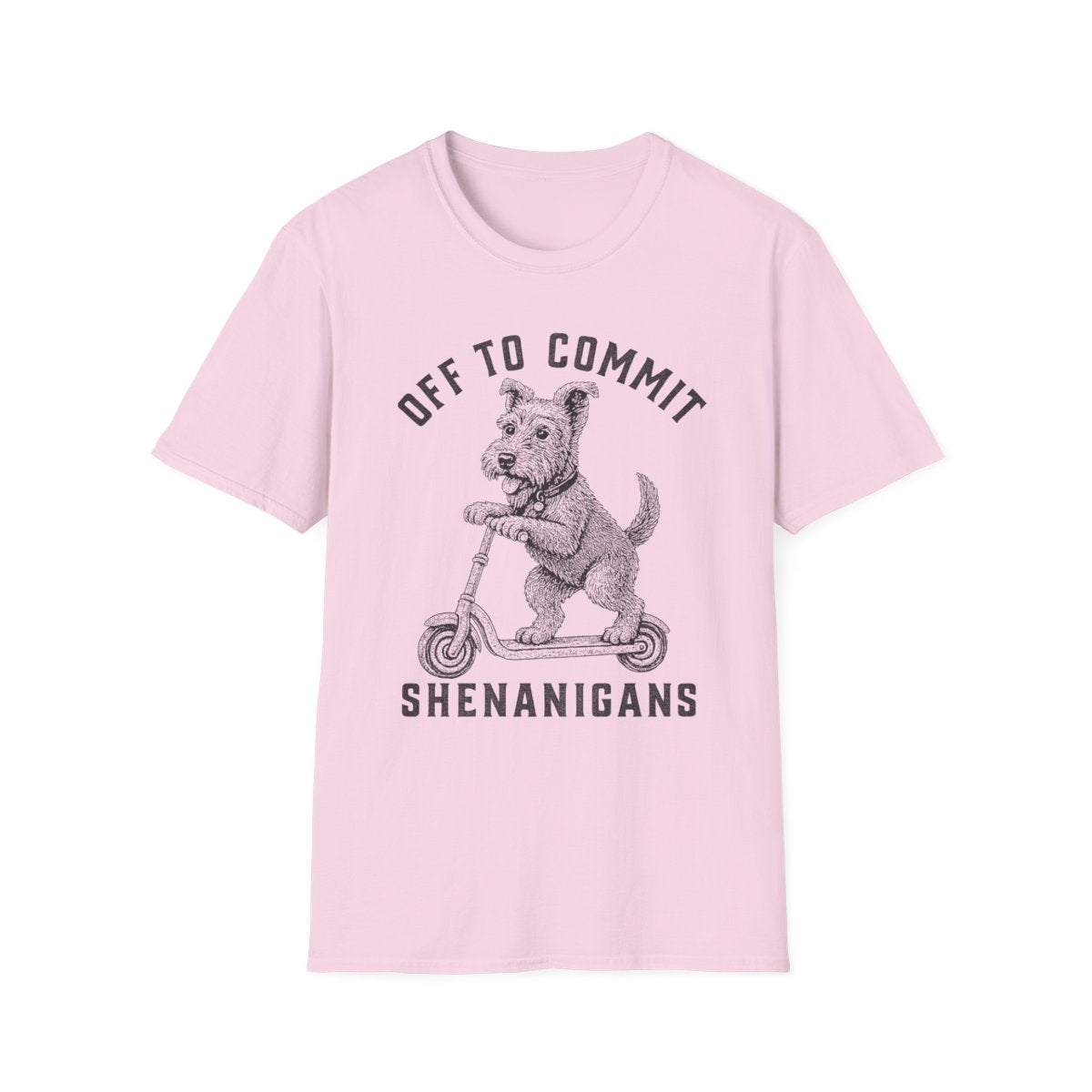 Scooter Welsh Terrier Tee - Light Pink