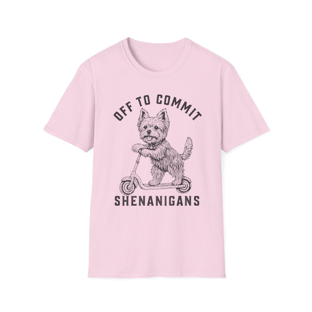 Scooter Yorkshire Terrier Tee - Light Pink