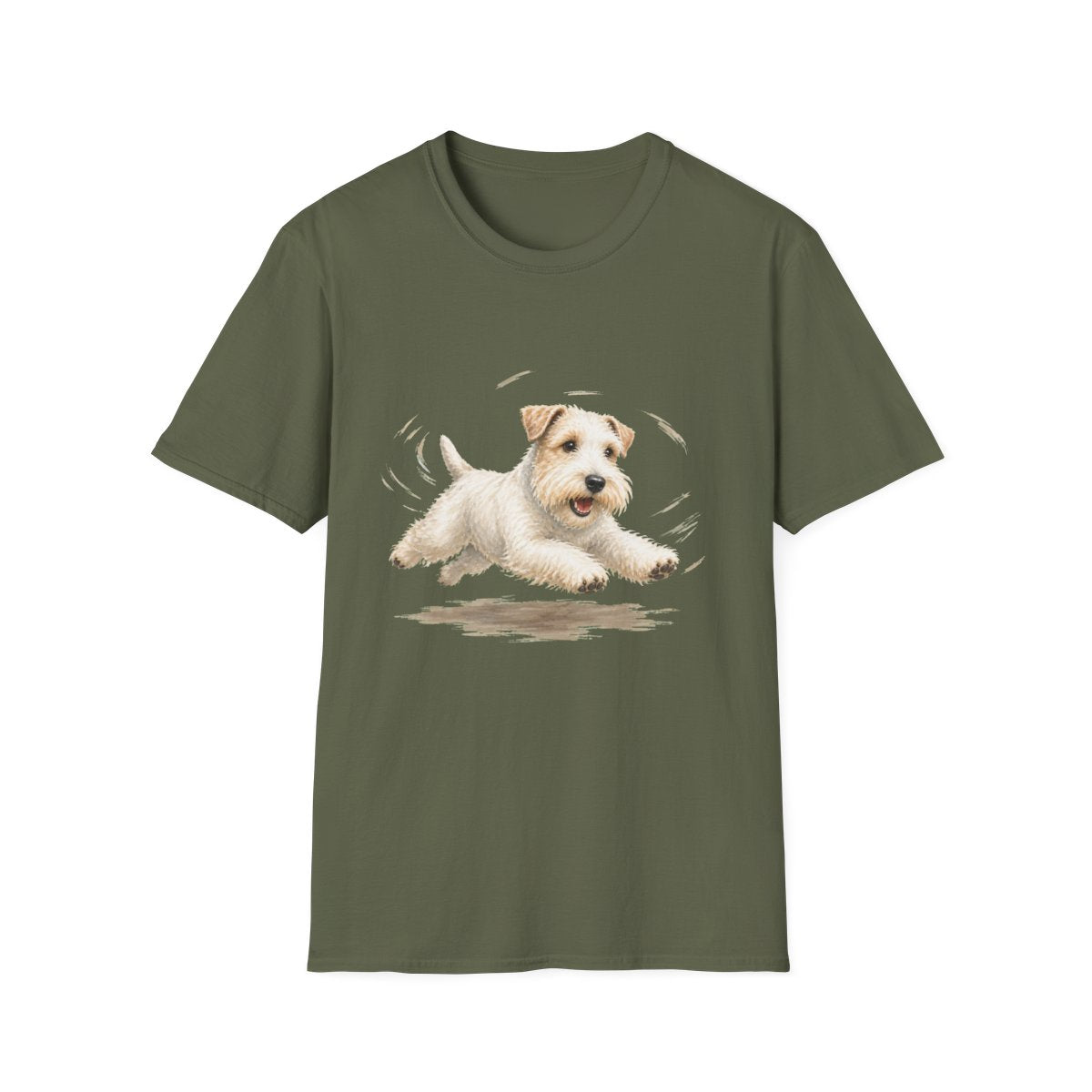 Sealyham Terrier Certified Zoomies Champion Tee - Military Green