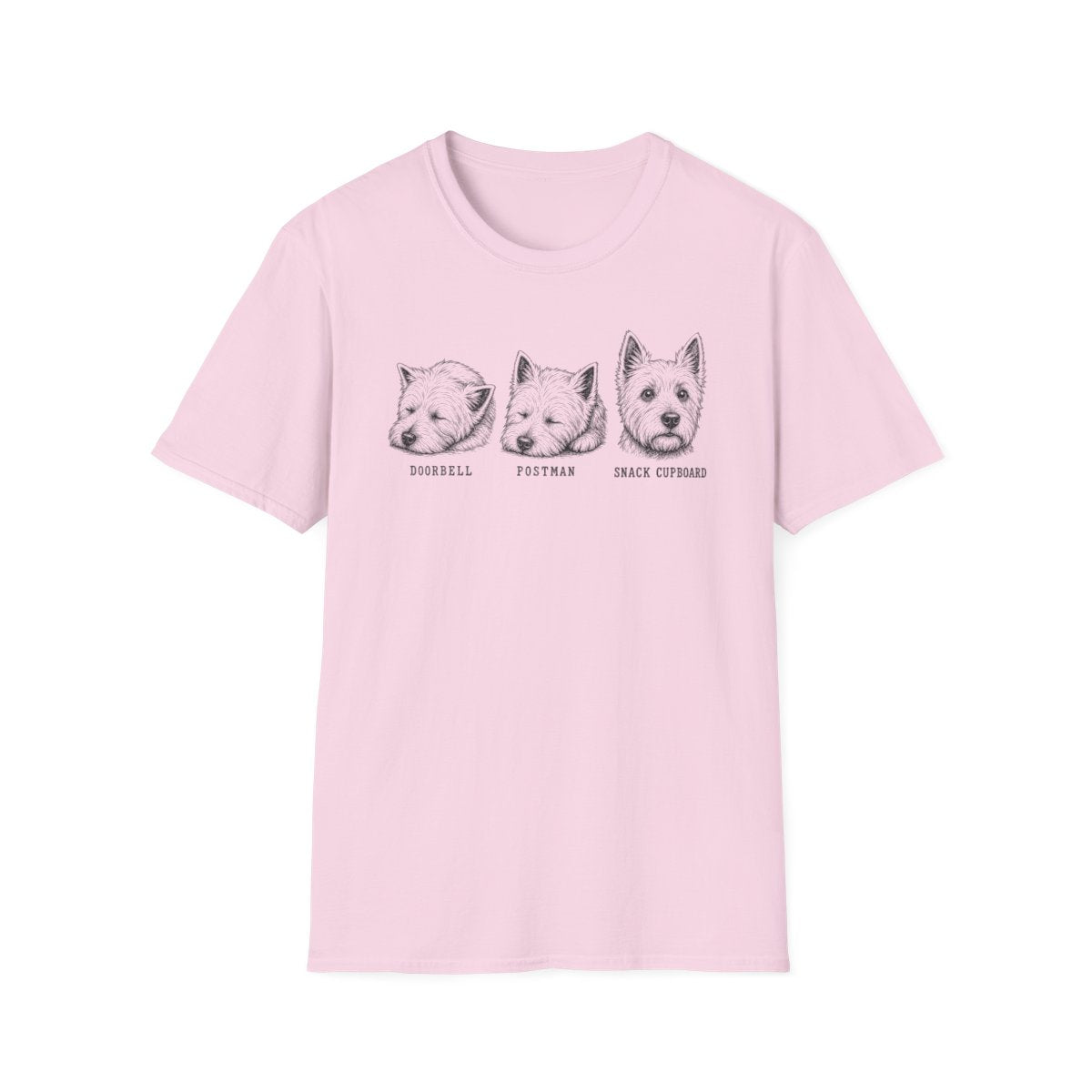 Selective Hearing Westie Tee - Light Pink