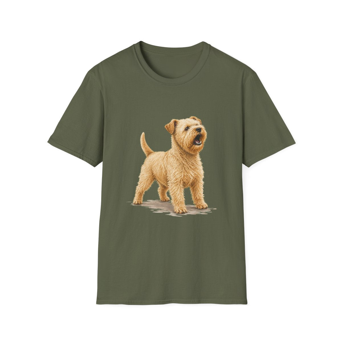 Soft Coated Wheaten Terrier Head Of Security Tee - Military Green
