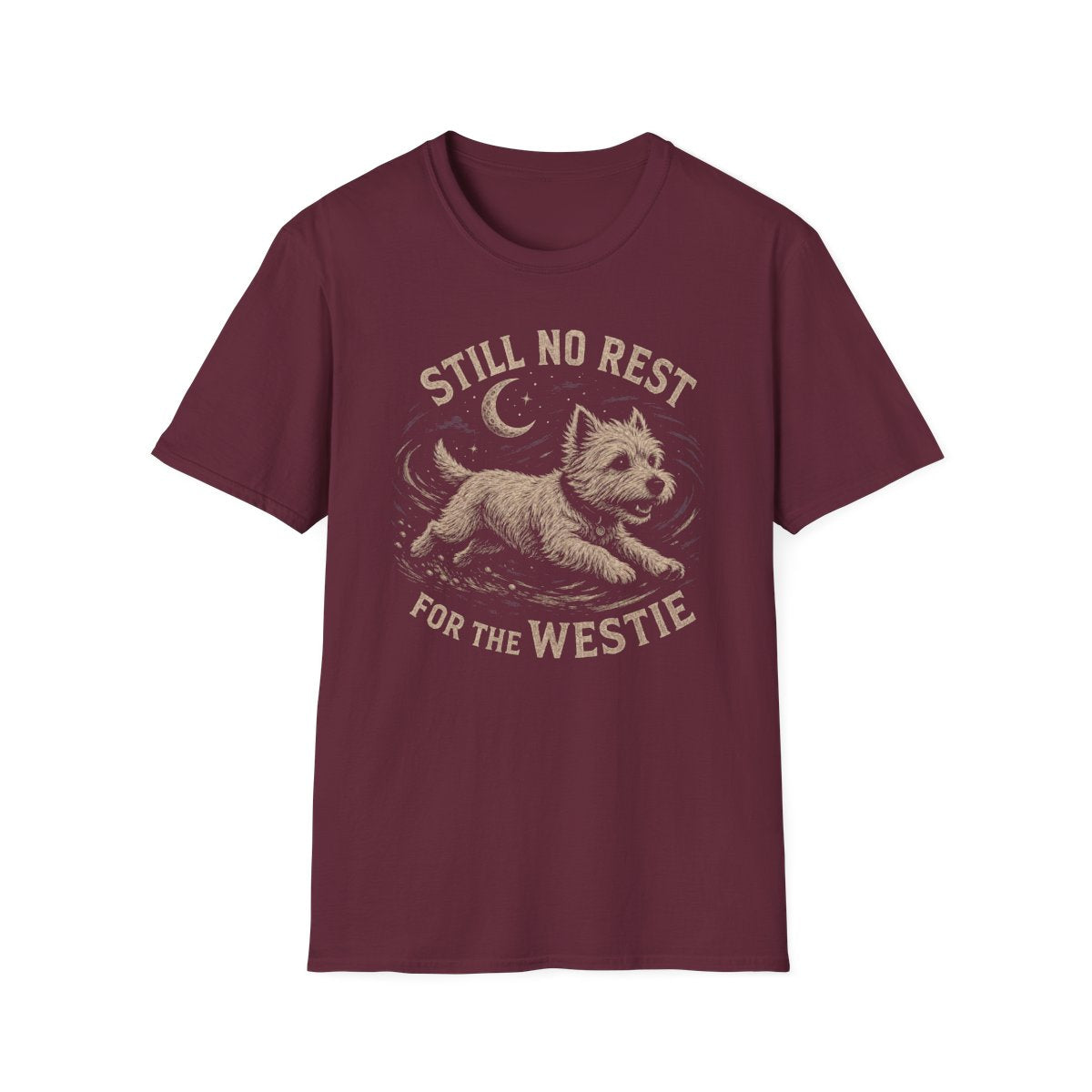 Still No Rest Westie Tee - Maroon
