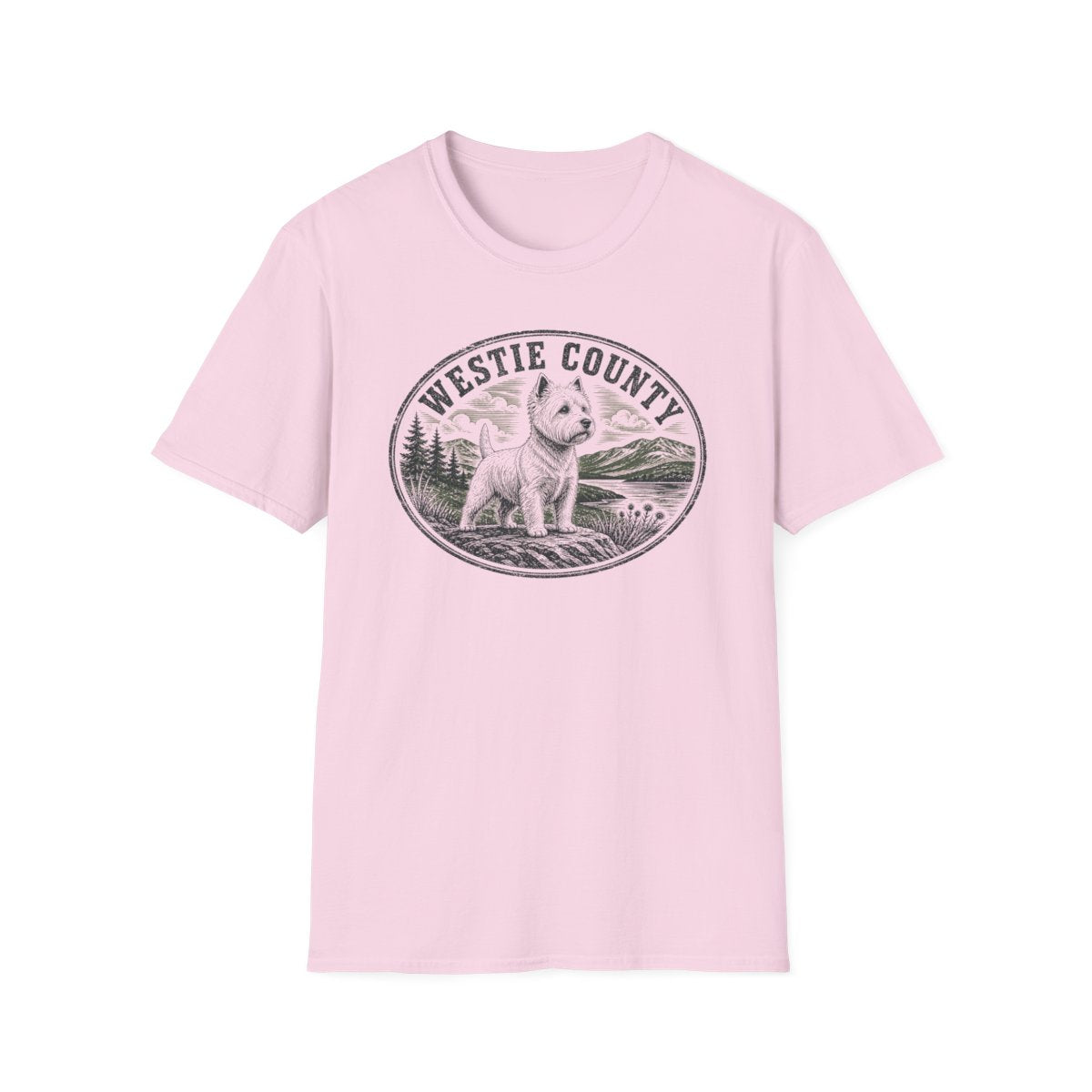 Westie County Tee - Light Pink