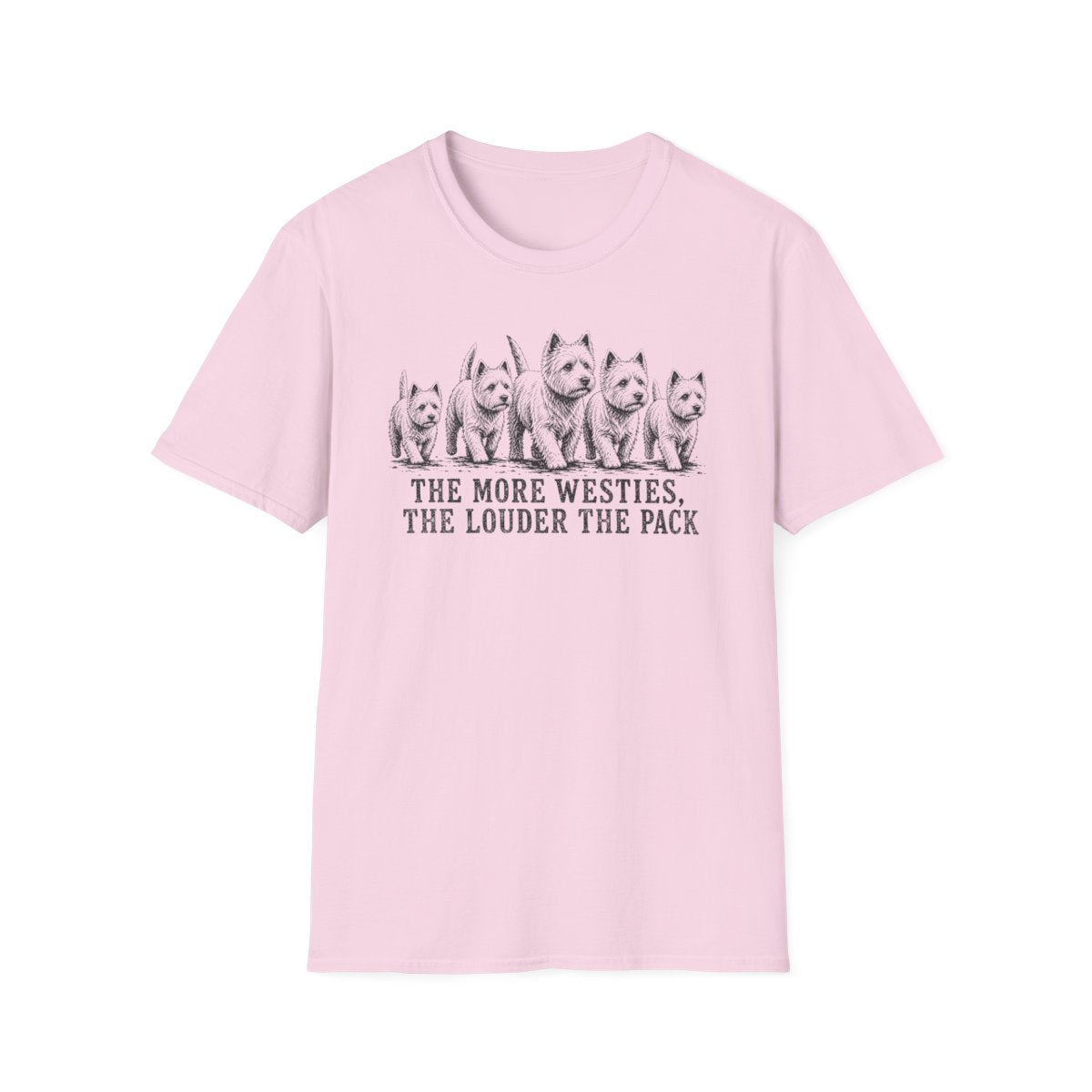 Westie Pack Tee - Light Pink