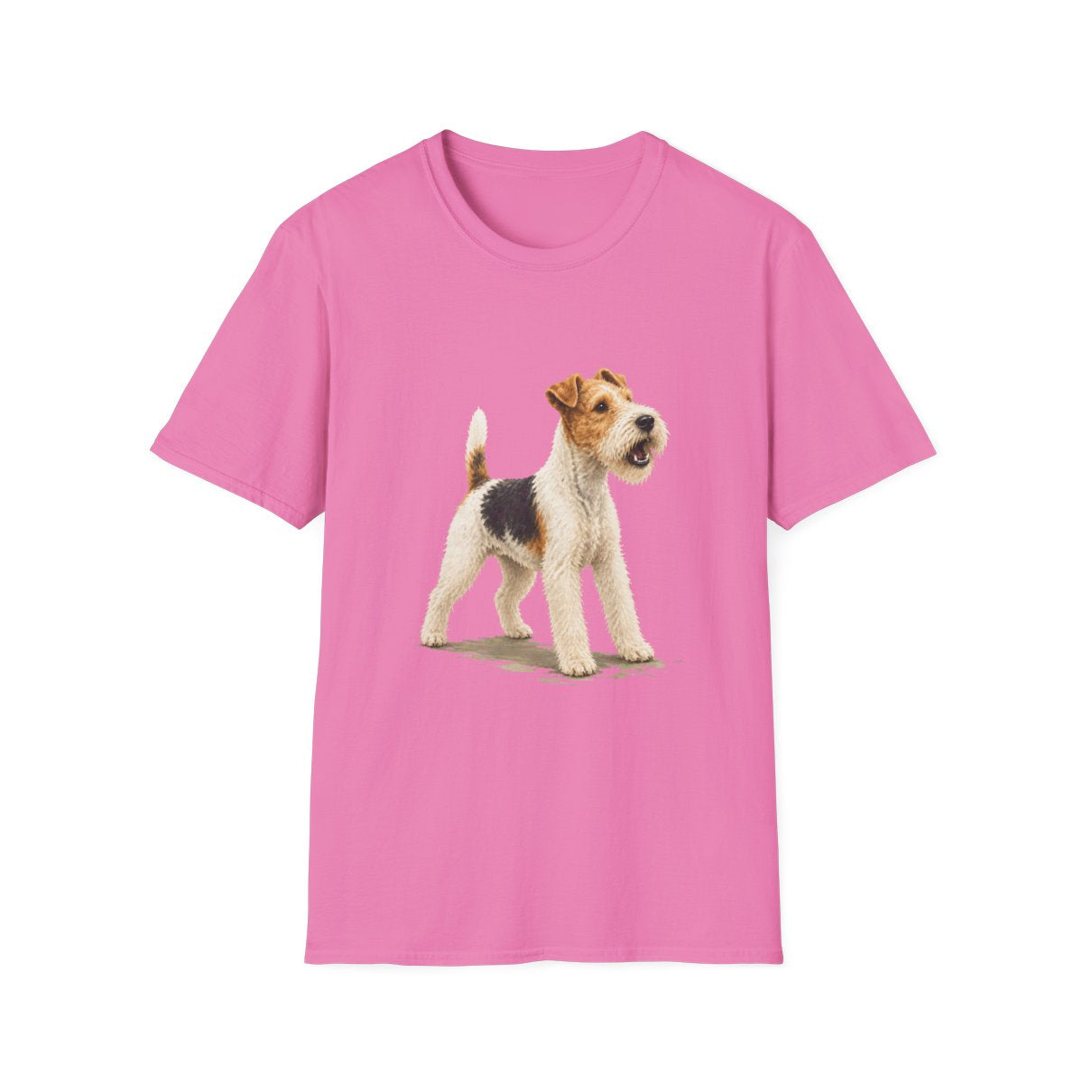 Wire Fox Terrier Head Of Security Tee - Azalea