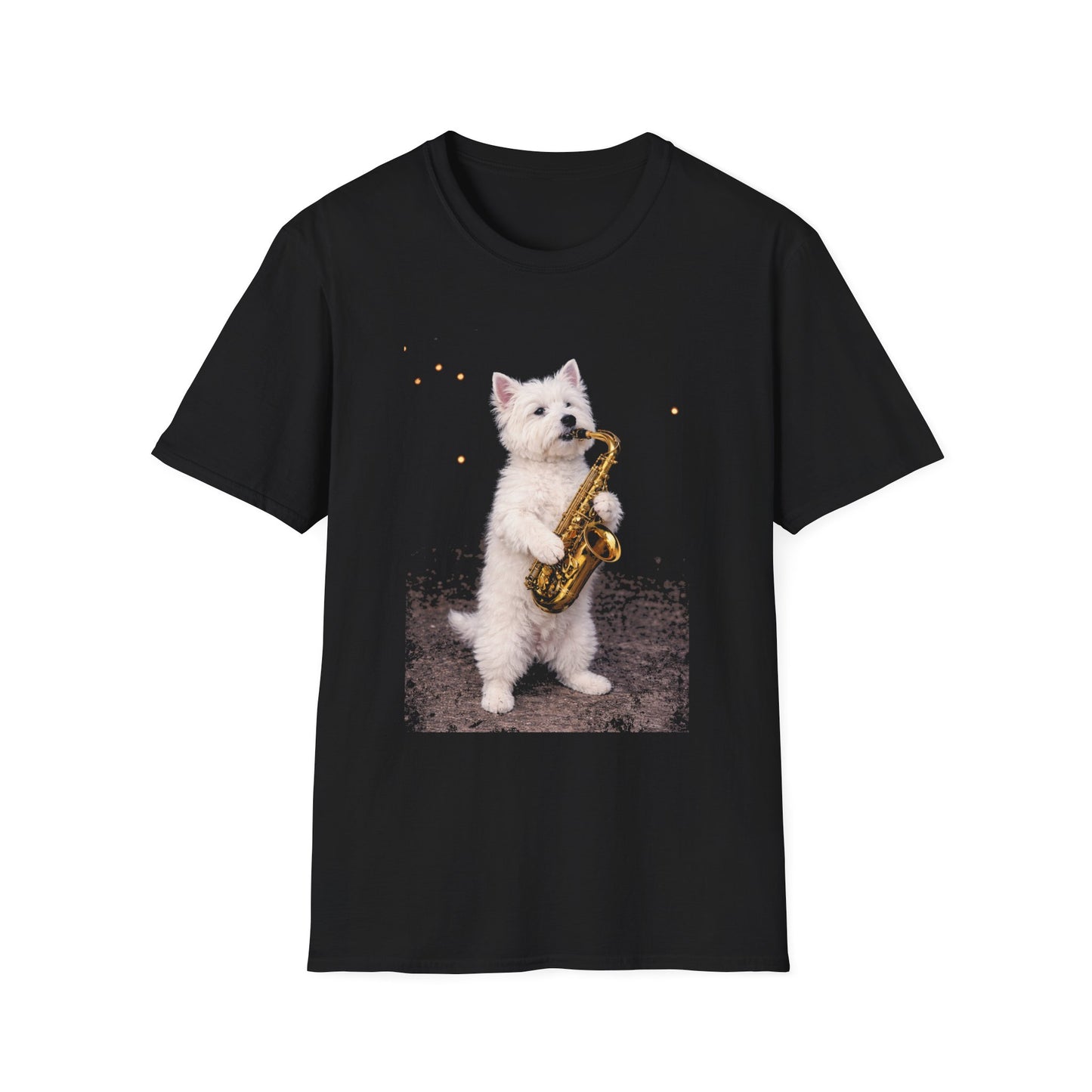 Westie on Sax Tee