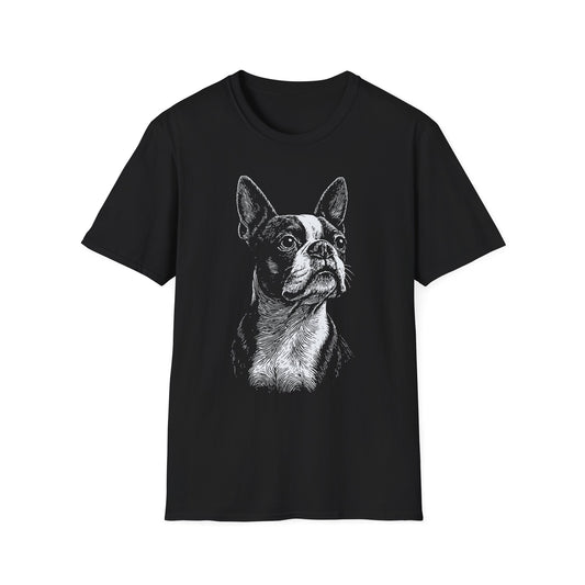 Boston Terrier Line Print Tee