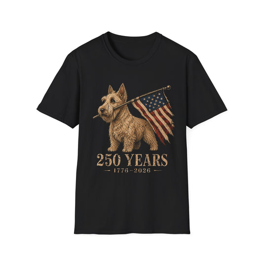 Wheaten Scottish Terrier USA 250 Years Tee