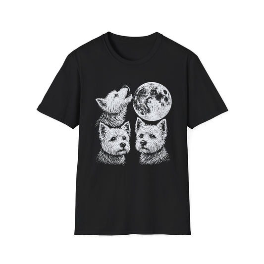 Three Westie Moon Tee