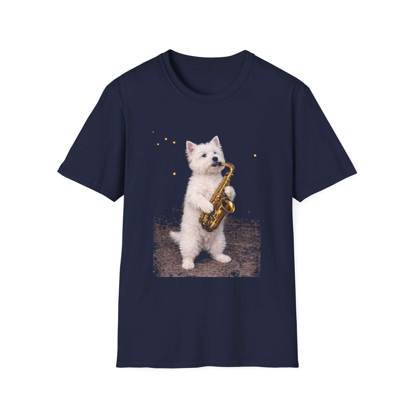 Westie on Sax Tee