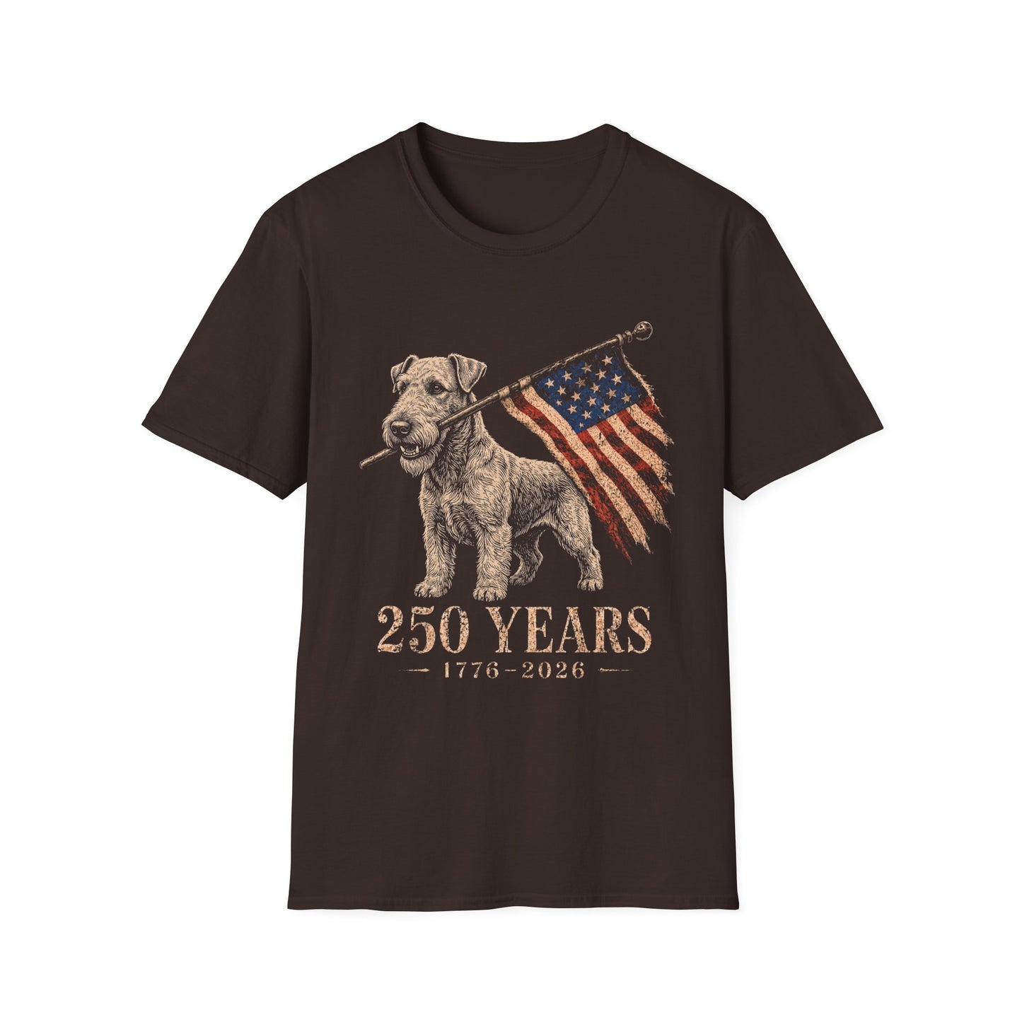 Airedale Terrier USA 250 Years Tee