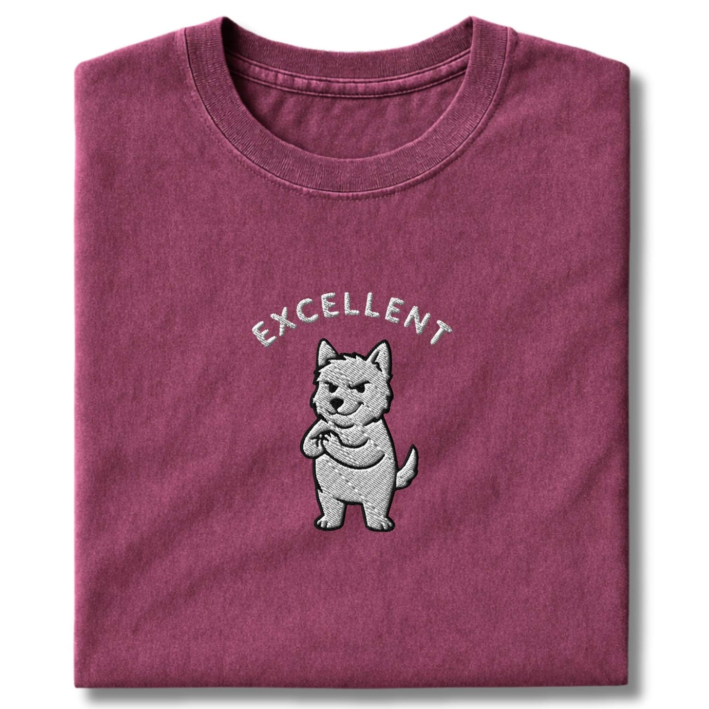 Embroidered Westie Excellent T-Shirt