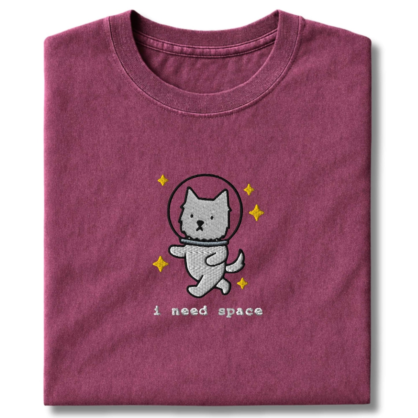 Embroidered Westie I Need Space T-Shirt