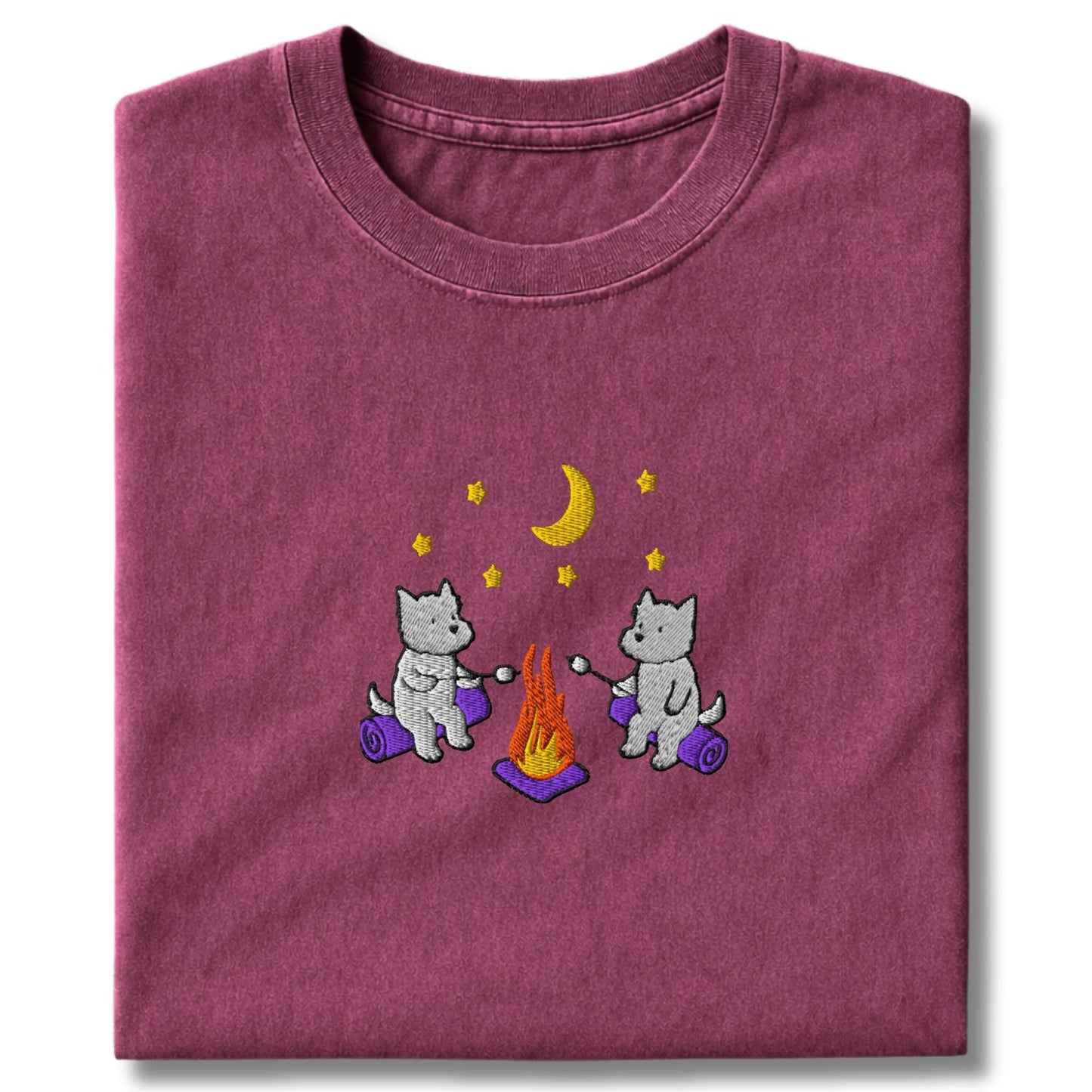 Embroidered Westie Campfire T-Shirt