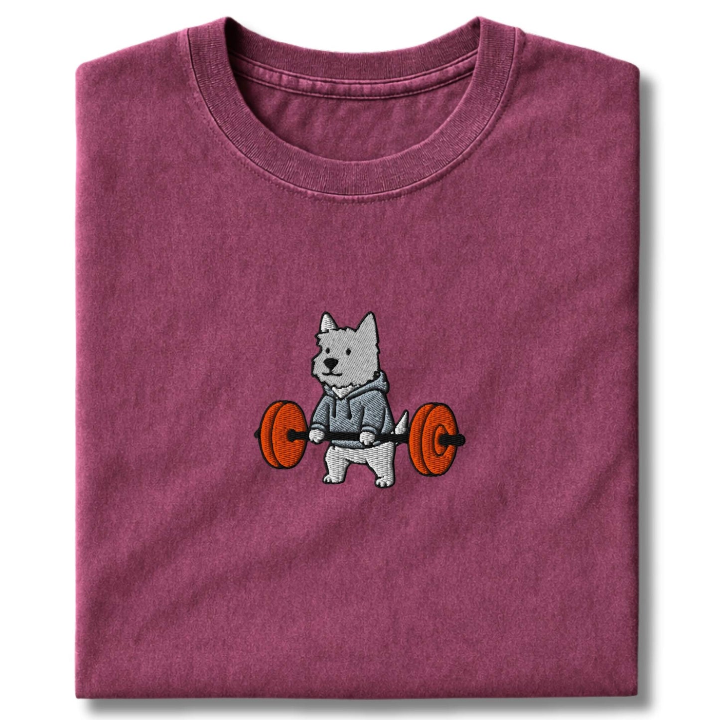 Embroidered Westie Deadlift T-Shirt