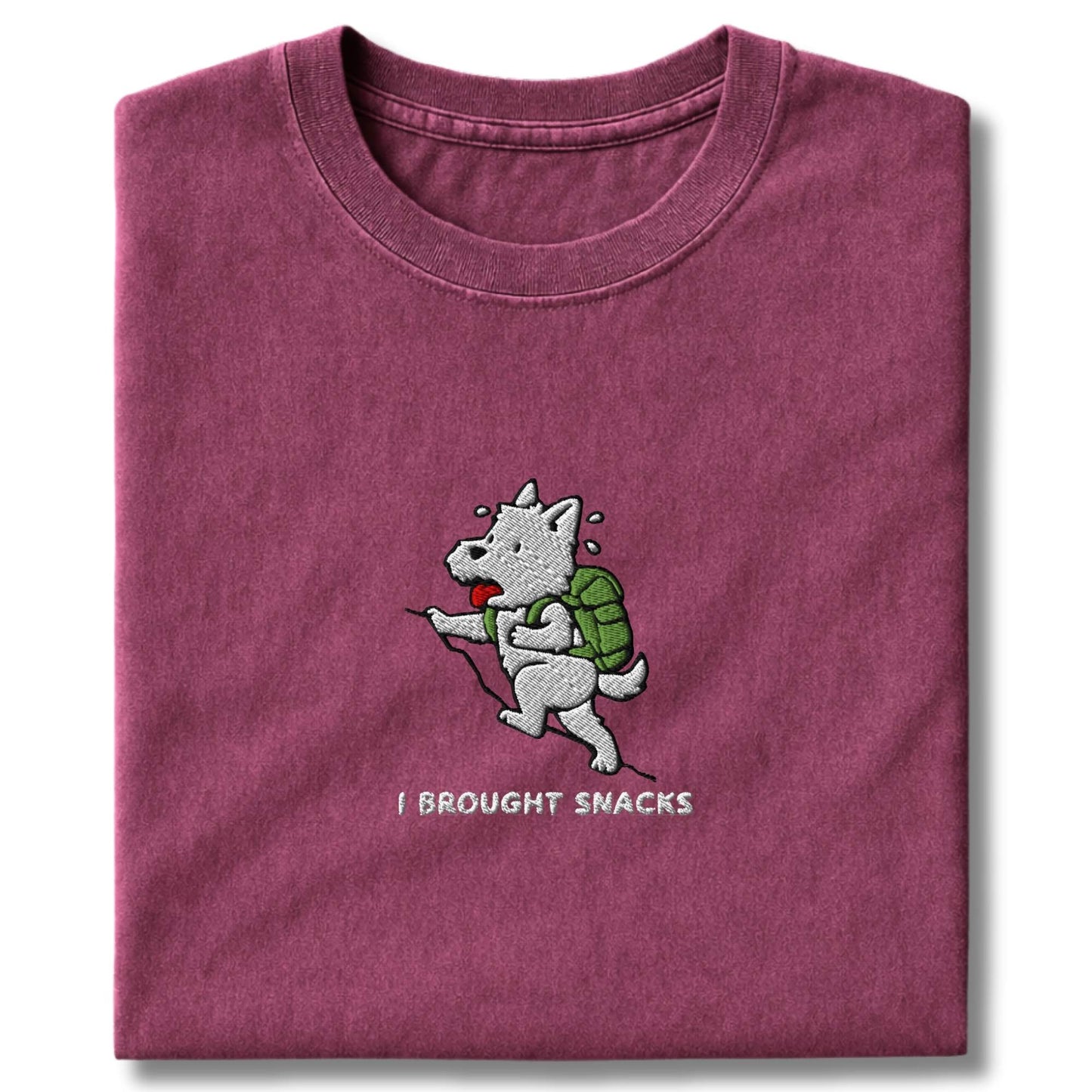 Embroidered Westie I Brought Snacks T-Shirt
