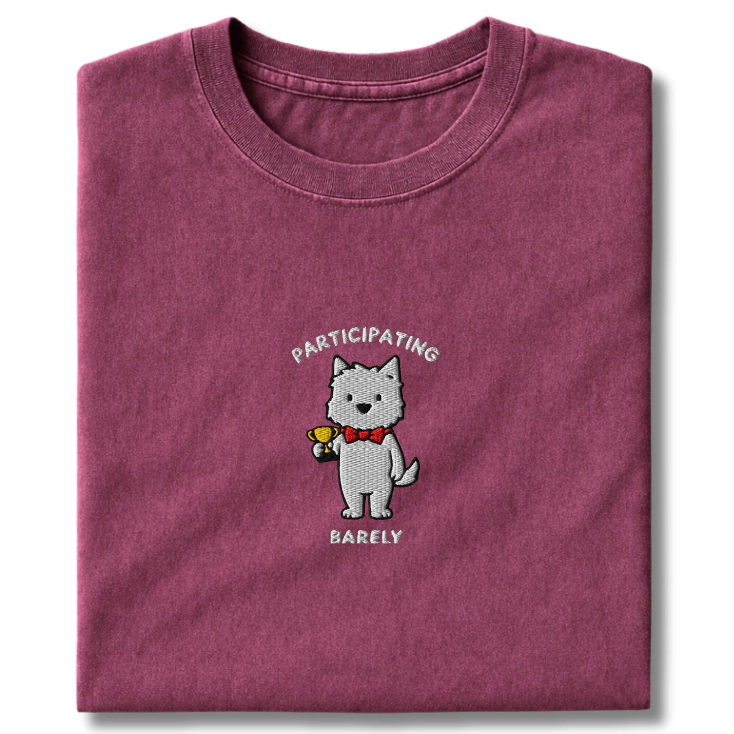 Embroidered Westie Participating T-Shirt