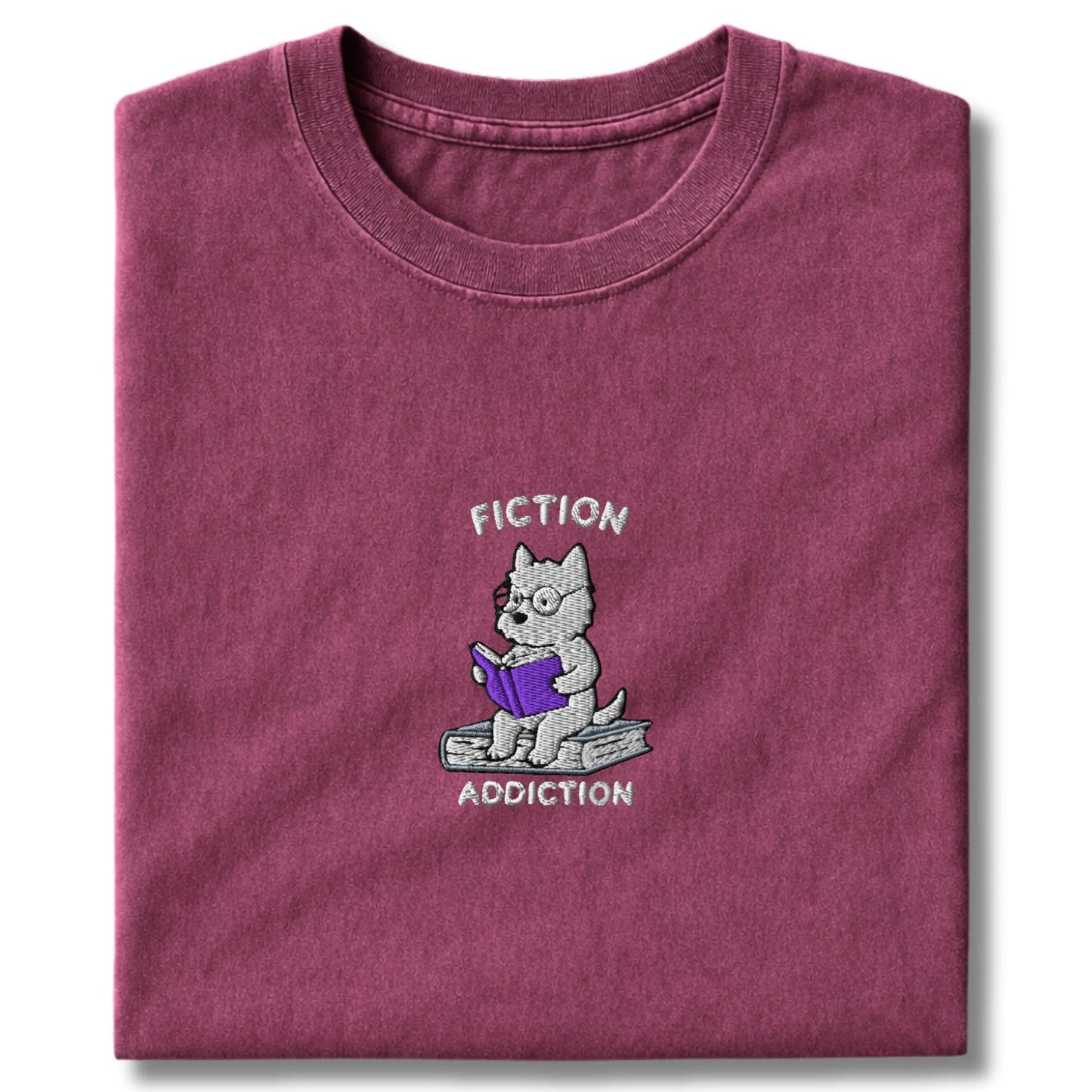 Embroidered Westie Fiction Addiction T-Shirt