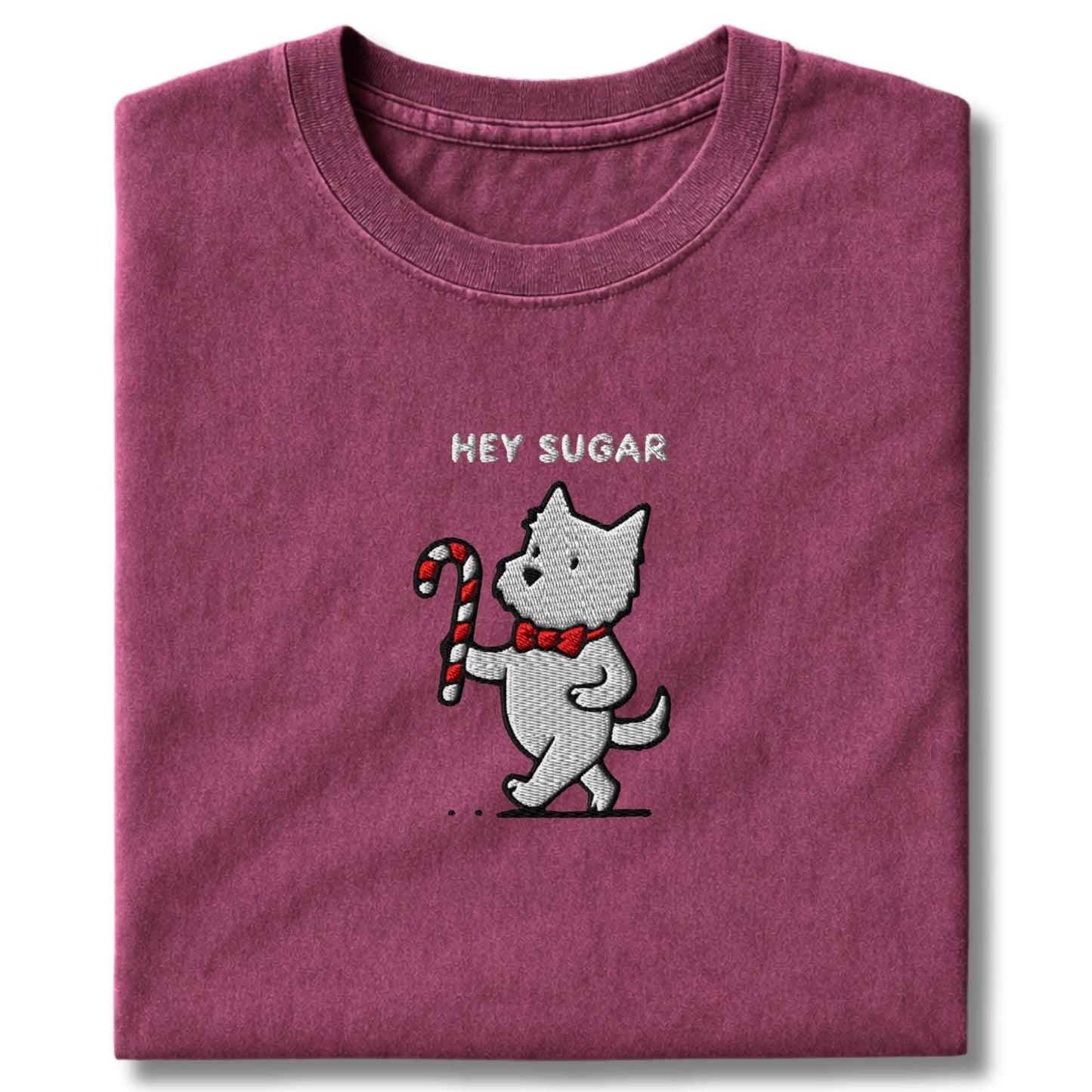 Embroidered Westie Hey Sugar T-Shirt