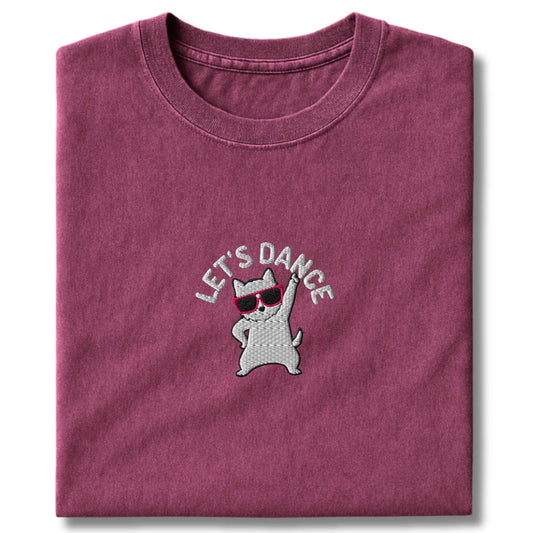 Embroidered westie Lets Dance T-Shirt