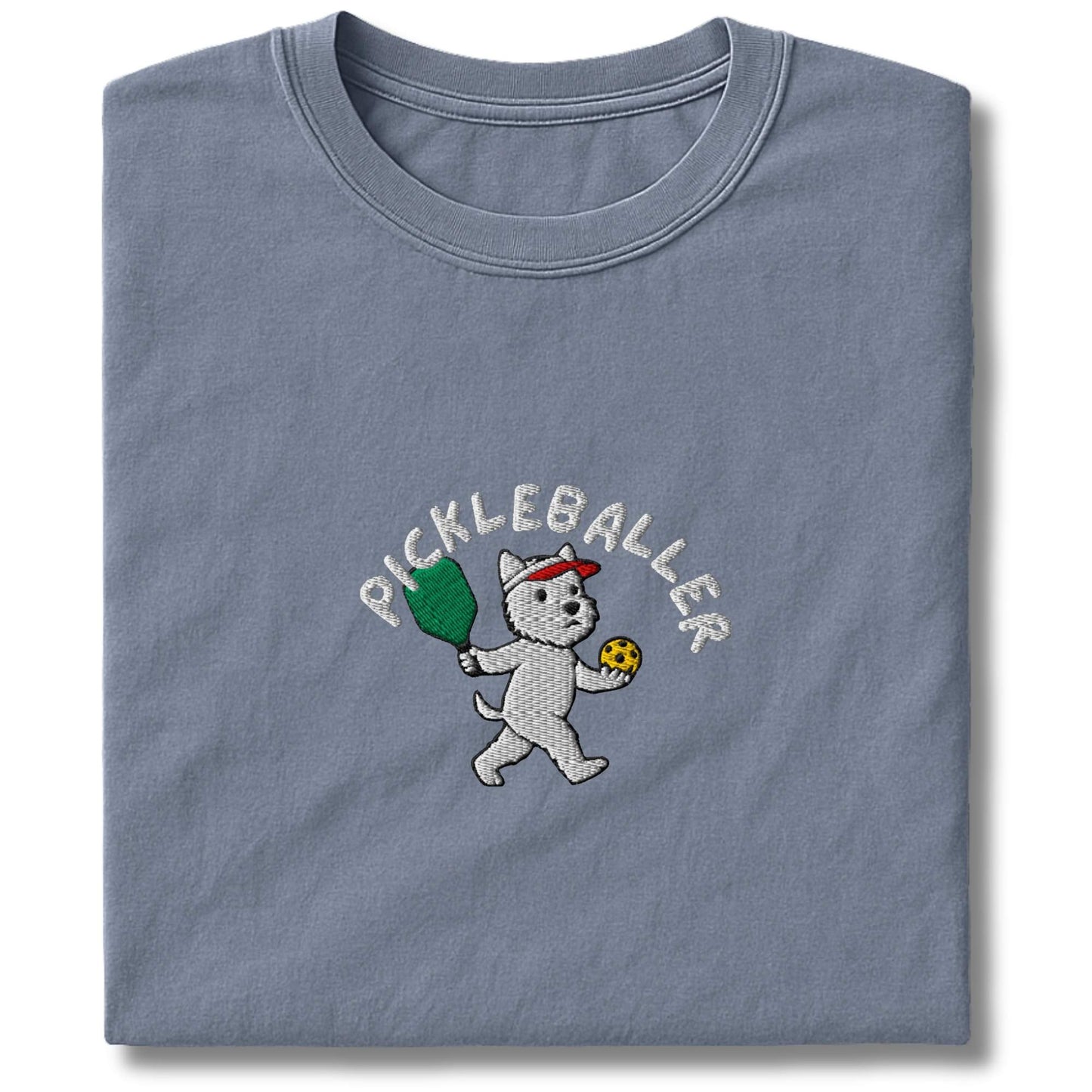 Embroidered Westie Pickleballer T-Shirt