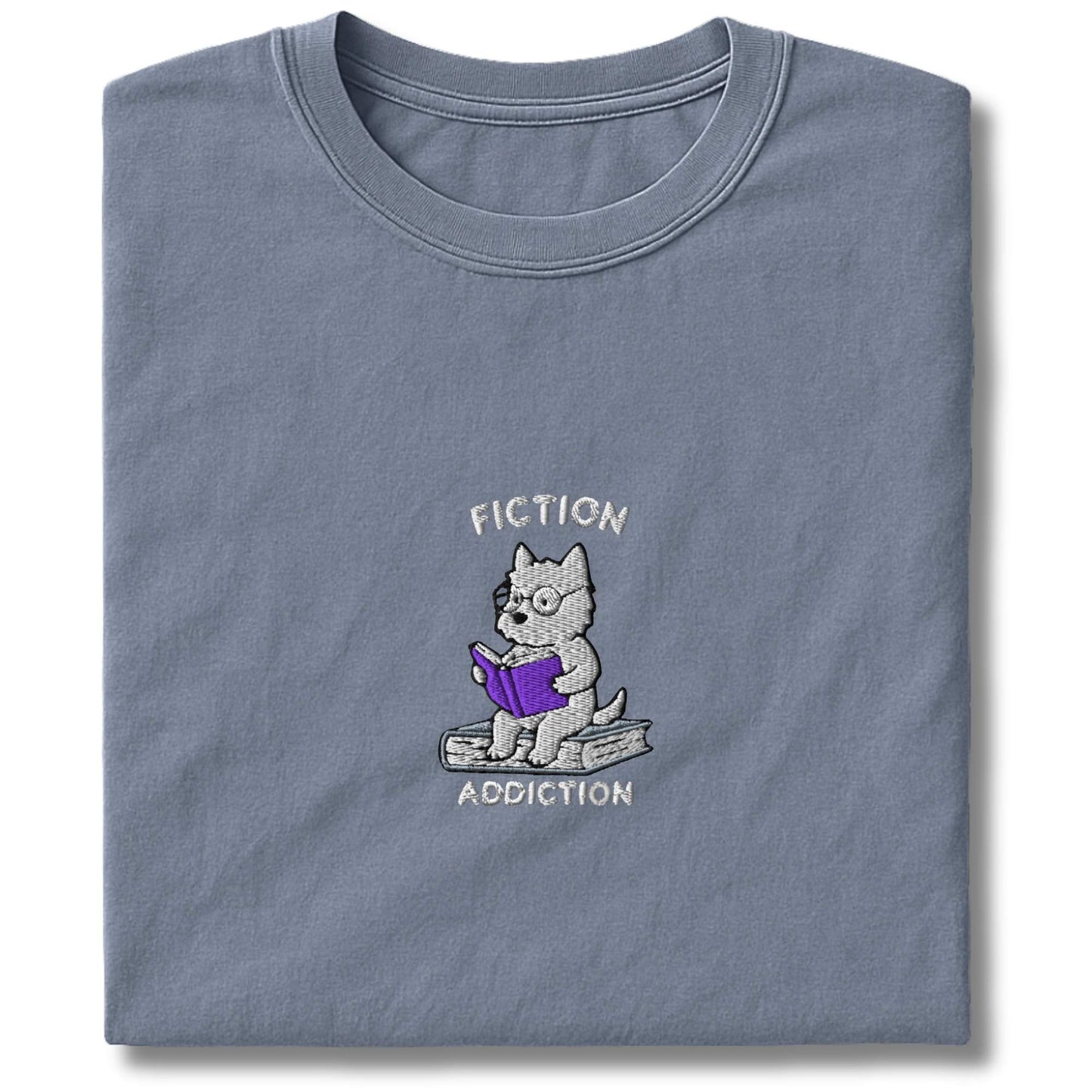 Embroidered Westie Fiction Addiction T-Shirt