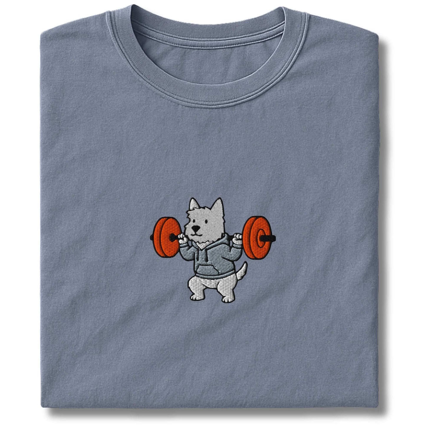 Embroidered Westie Bar Squat T-Shirt