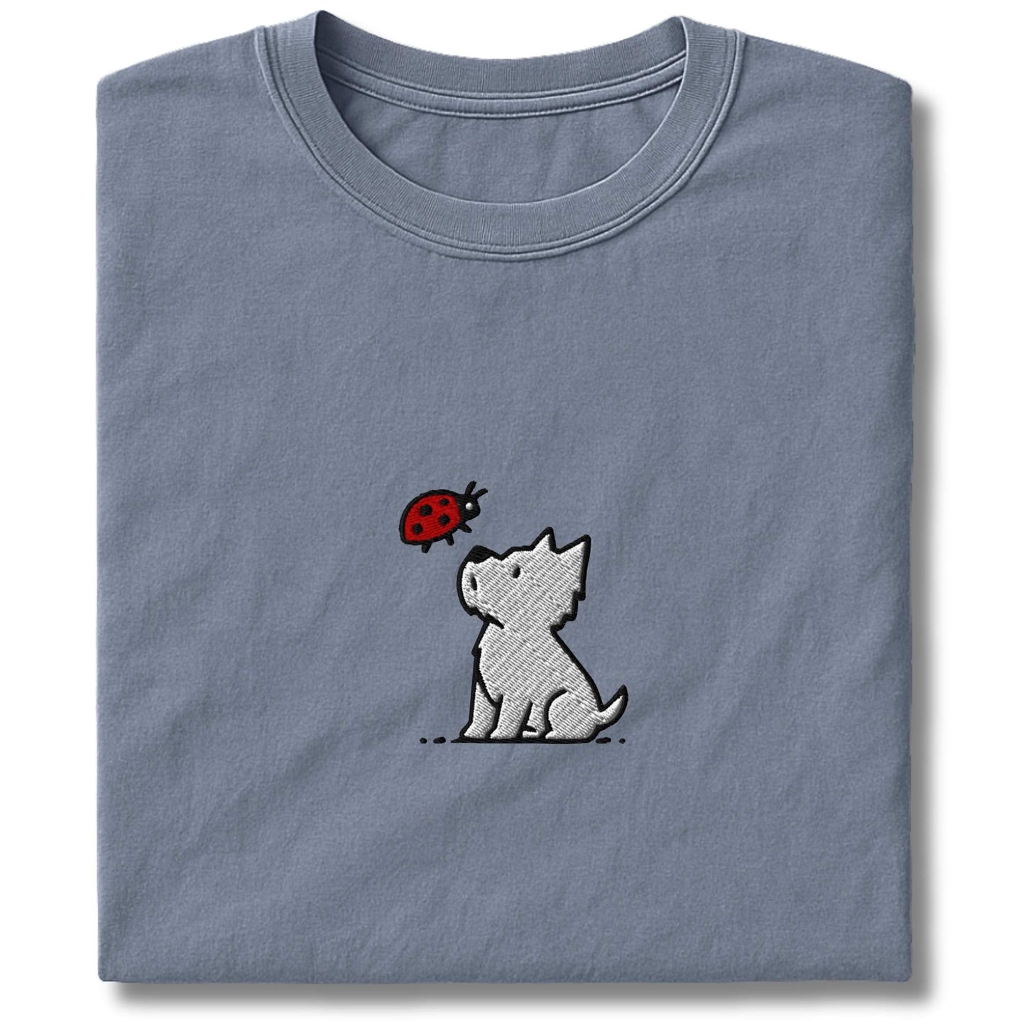 Embroidered Westie and Ladybug T-Shirt