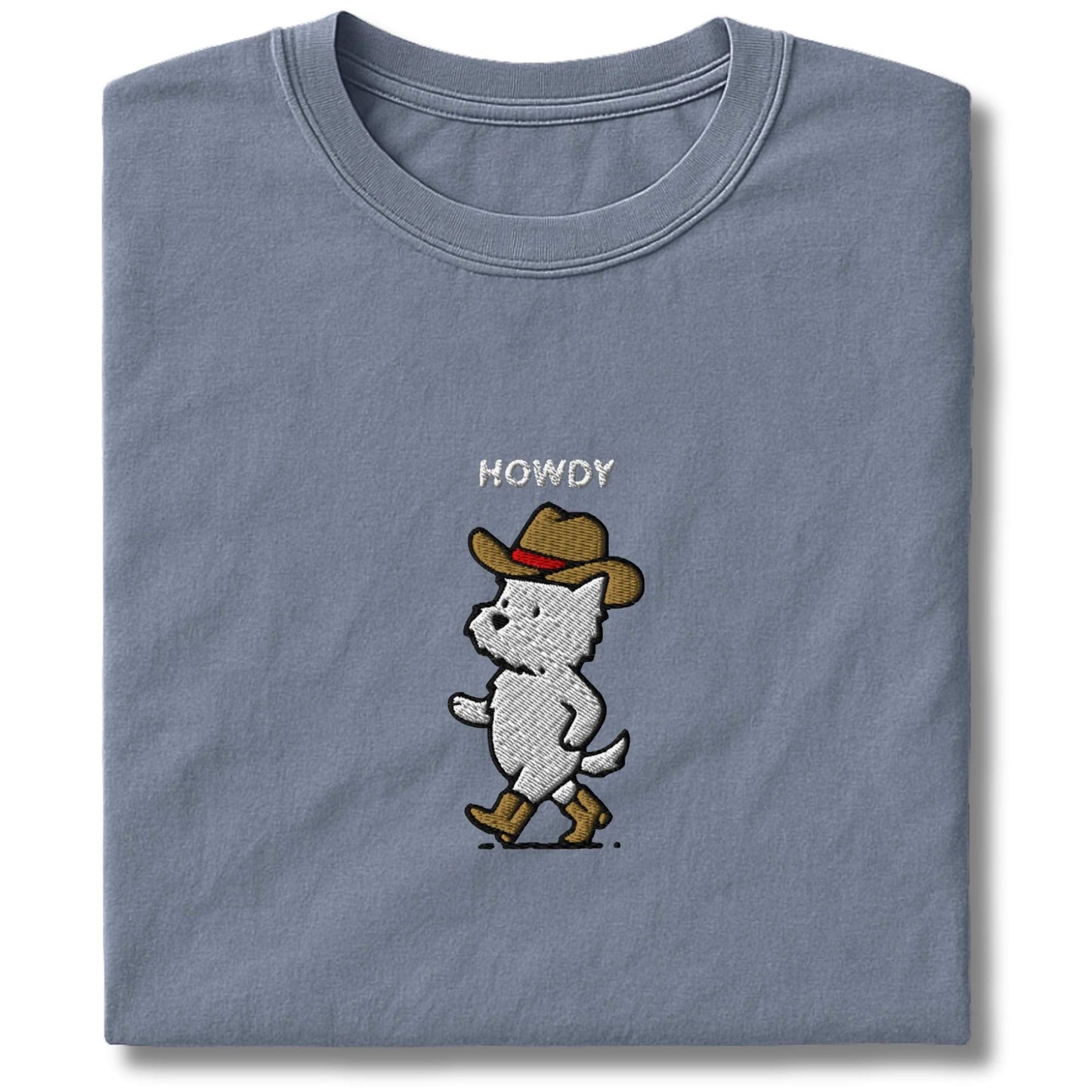 Embroidered Westie Howdy T-Shirt