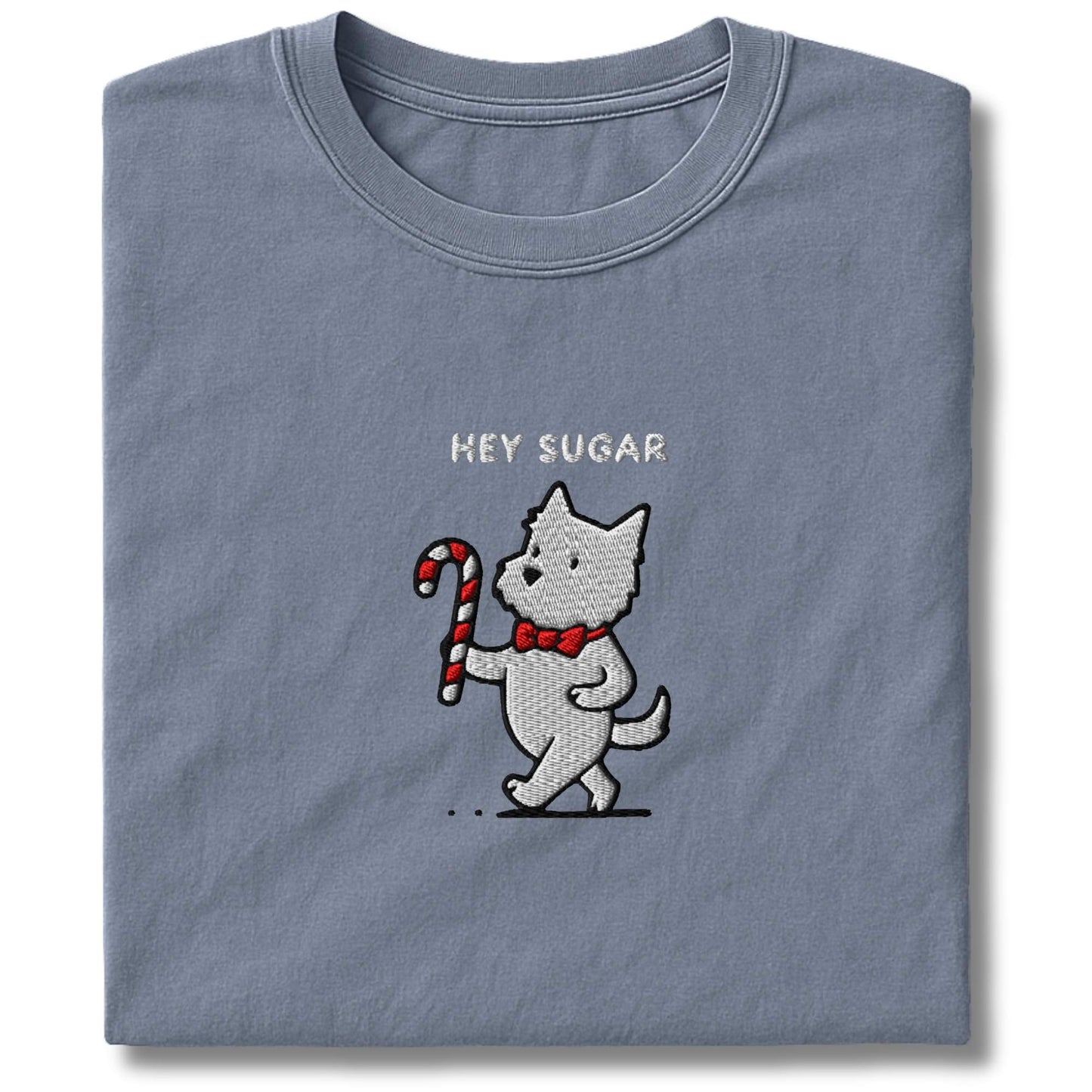 Embroidered Westie Hey Sugar T-Shirt