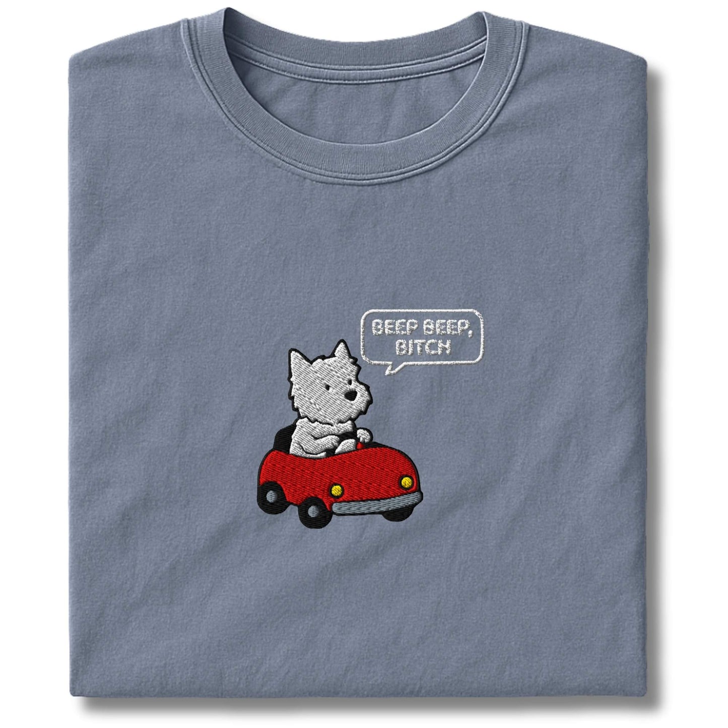 Embroidered Westie Road Rage T-Shirt