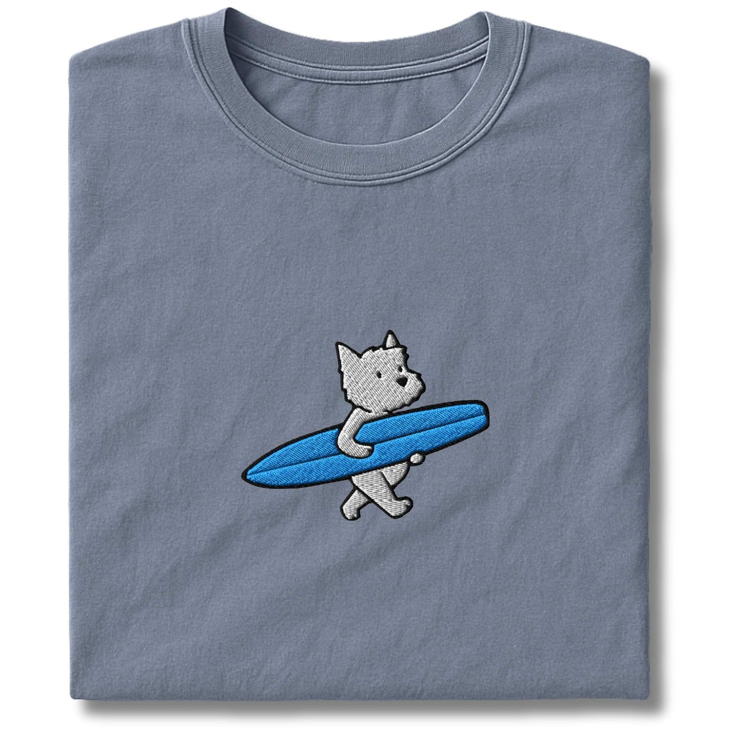 Embroidered Westie Surfer T-Shirt