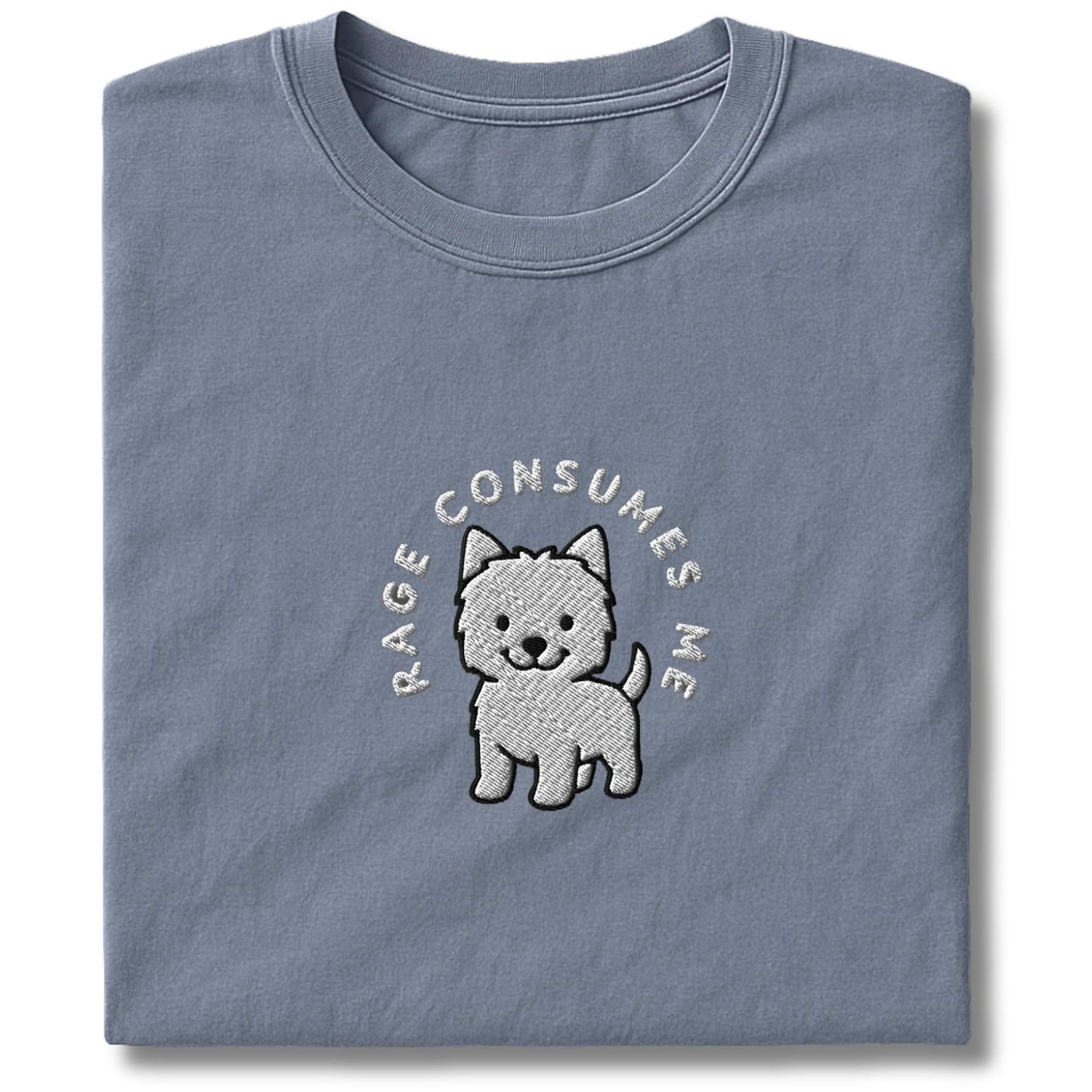 Embroidered Westie Rage Consumes Me T-Shirt
