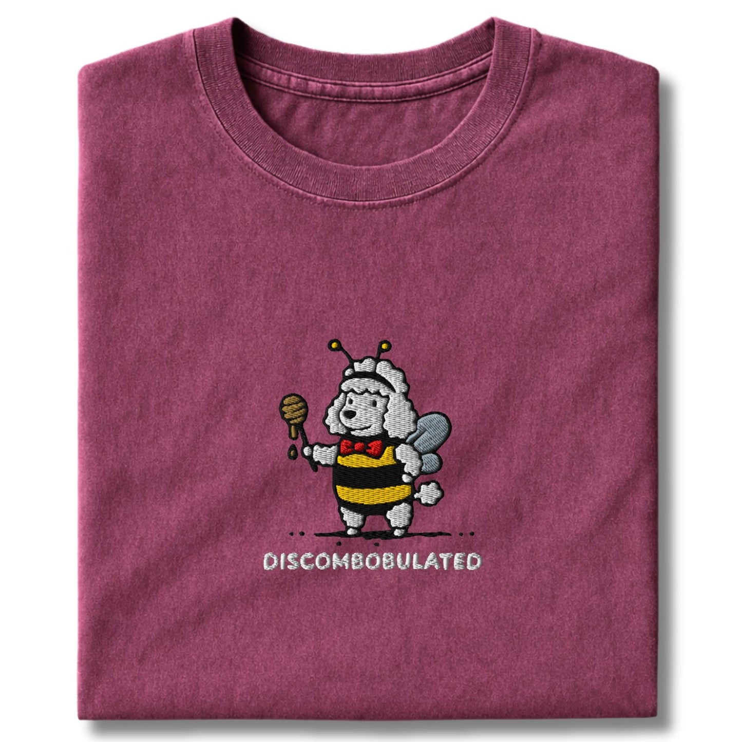 Embroidered Poodle Discombobulated T-Shirt