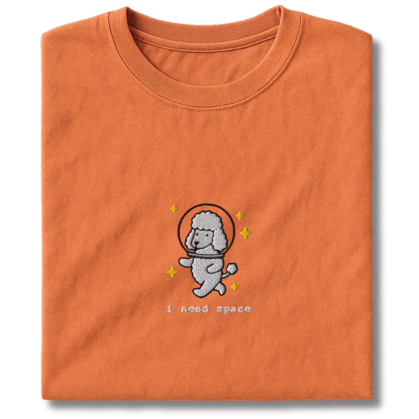 Embroidered Poodle I Need Space T-Shirt