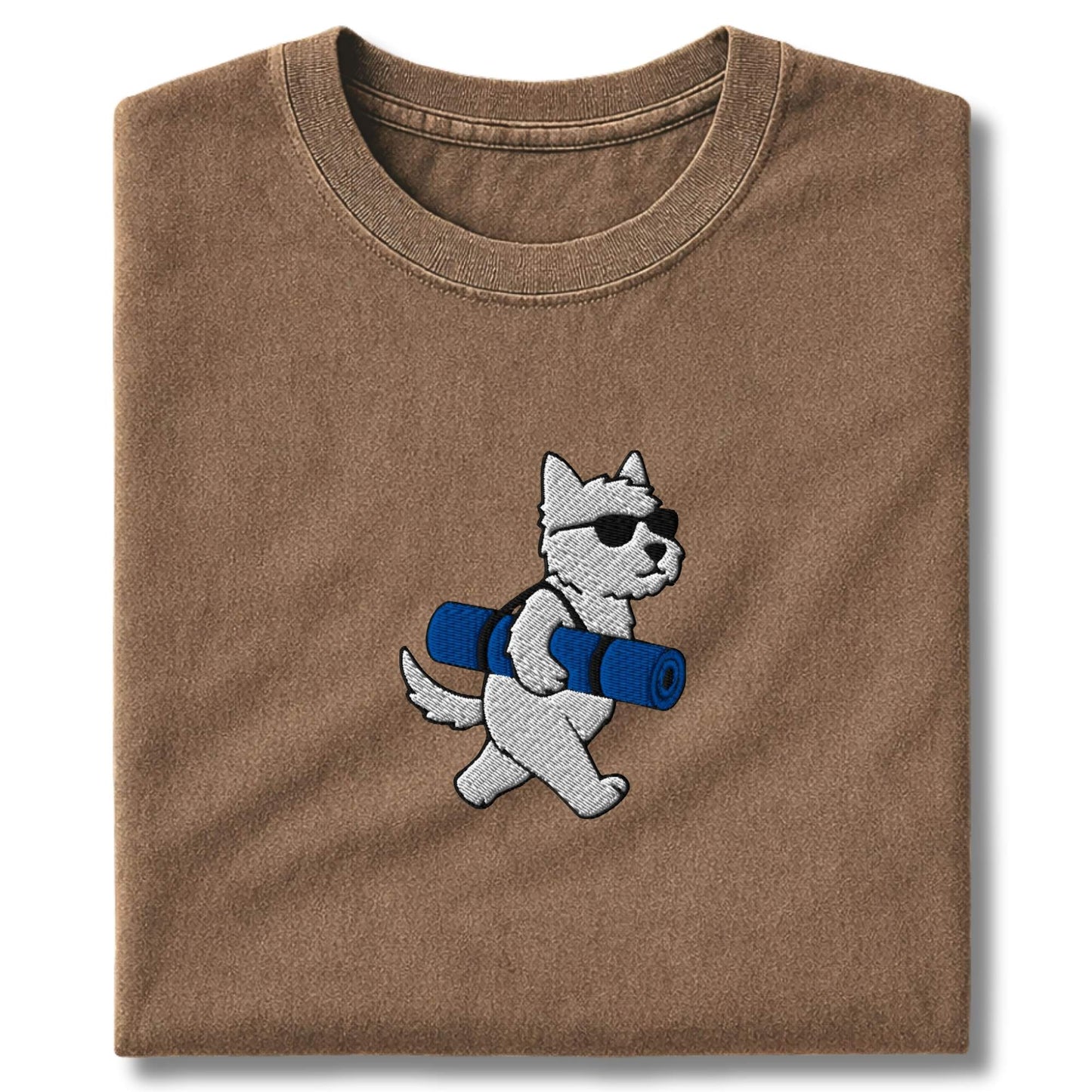 Embroidered Westie Yoga T-Shirt