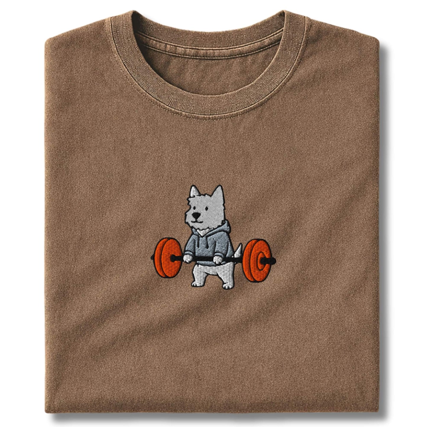 Embroidered Westie Deadlift T-Shirt