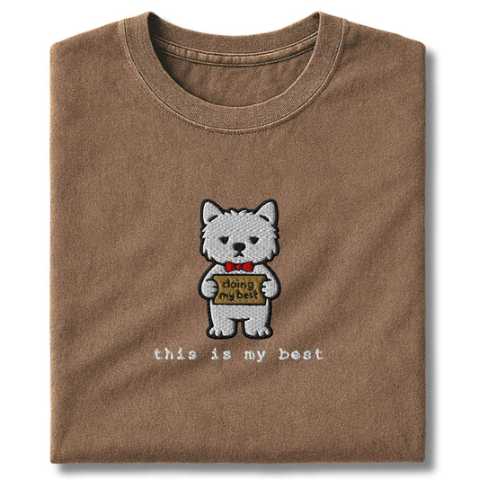 Embroidered Westie This Is My Best T-Shirt
