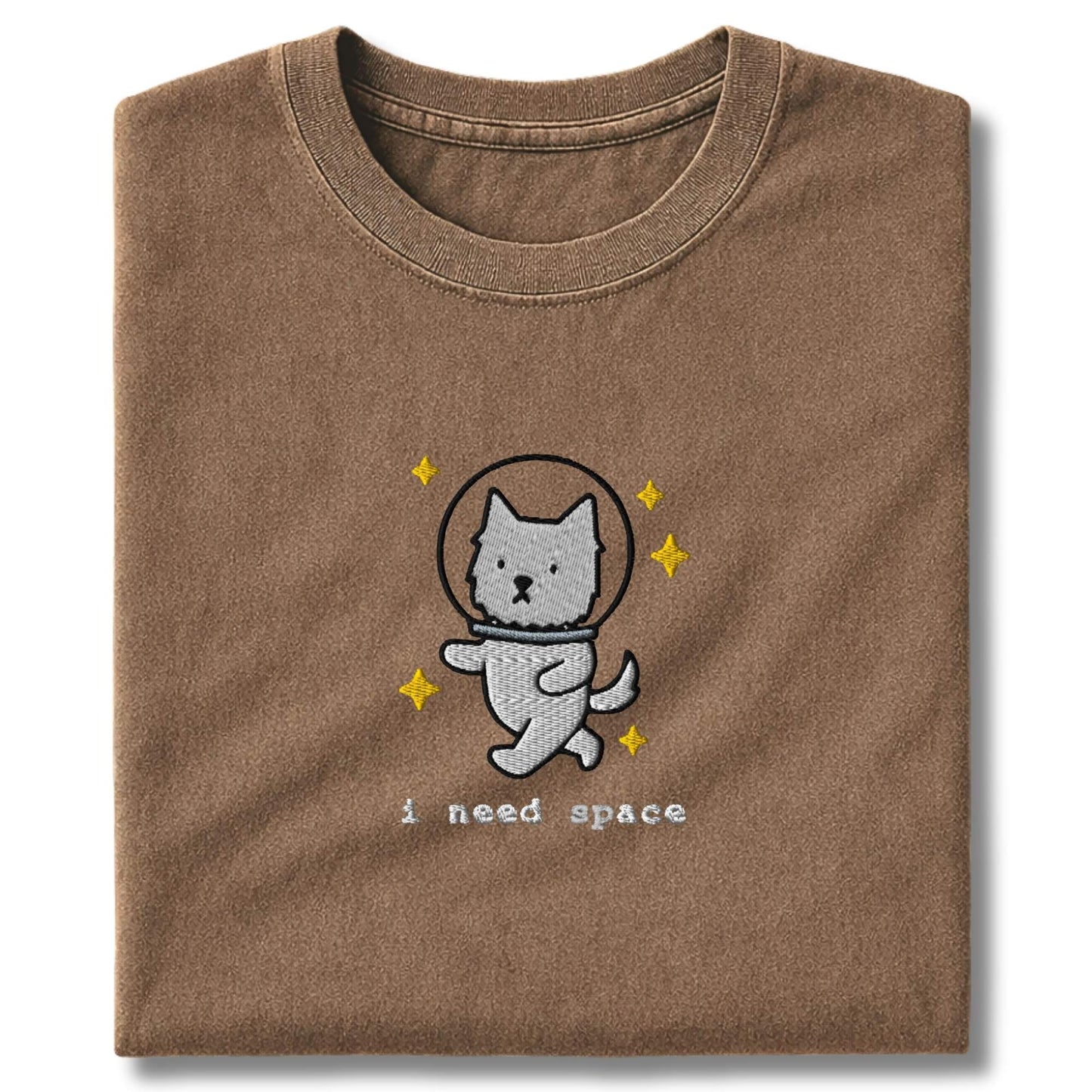 Embroidered Westie I Need Space T-Shirt