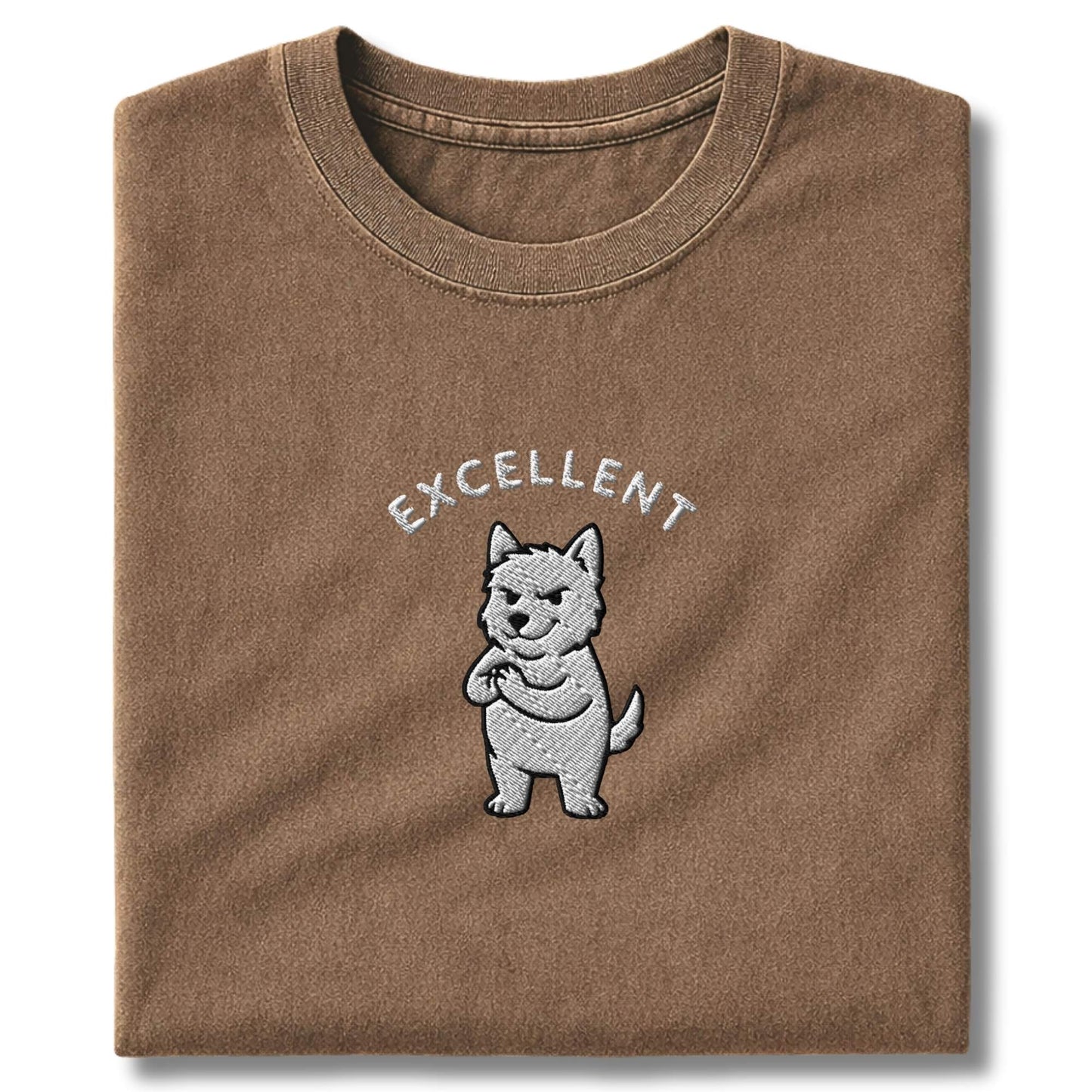 Embroidered Westie Excellent T-Shirt