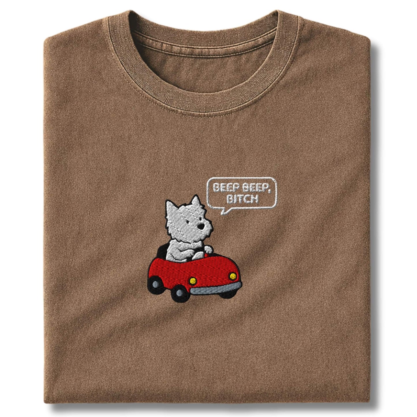 Embroidered Westie Road Rage T-Shirt