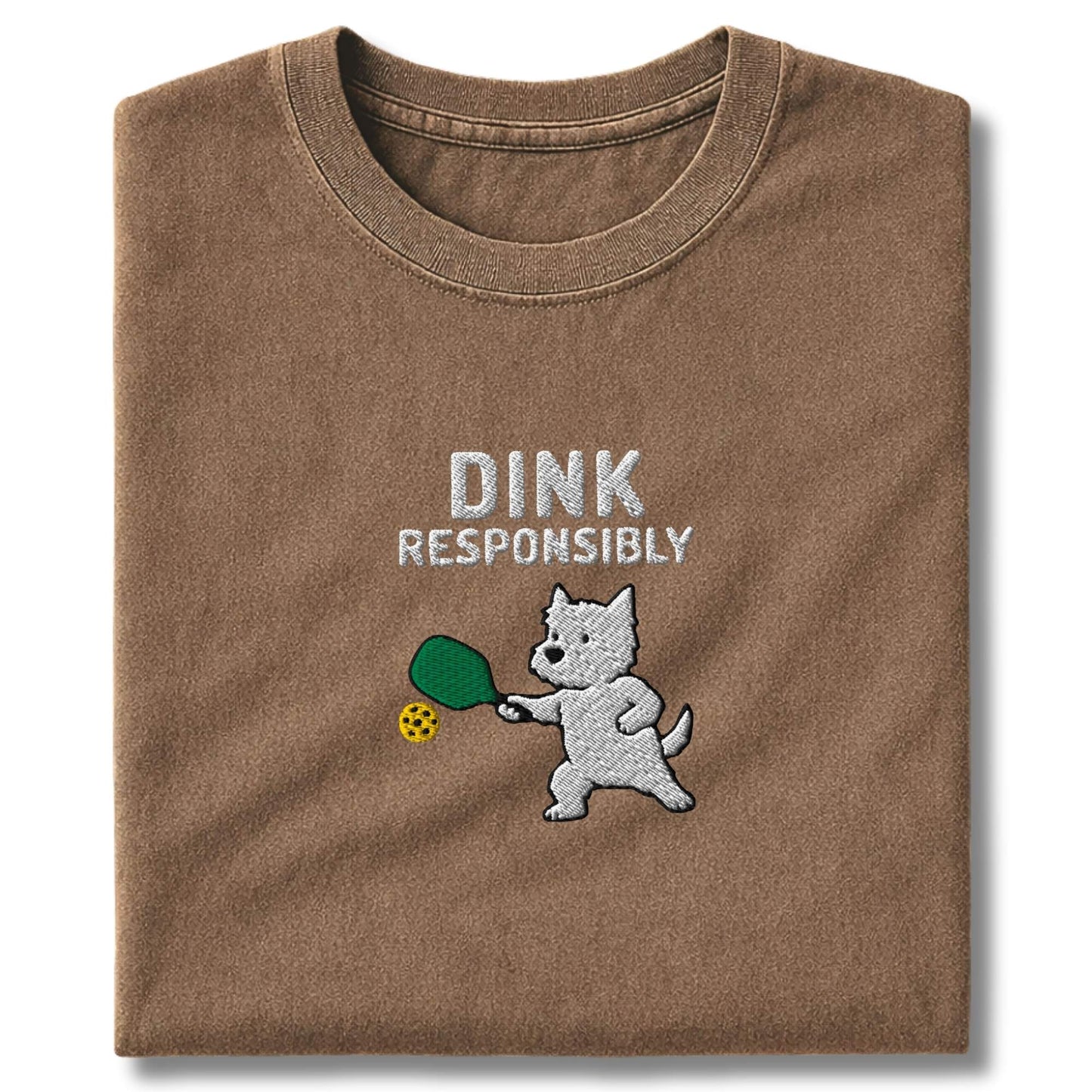 Embroidered Westie Dink Responsibly T-Shirt