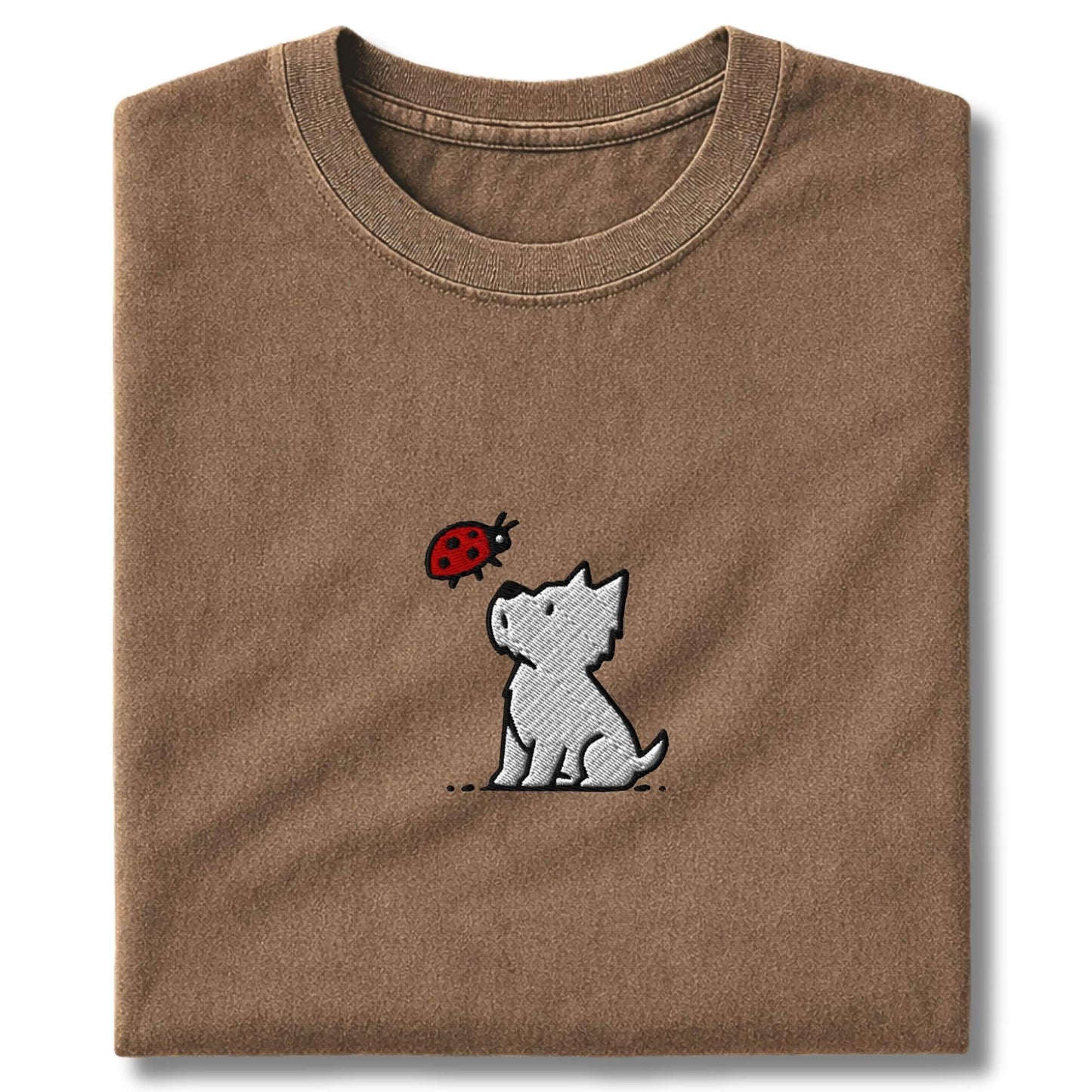Embroidered Westie and Ladybug T-Shirt