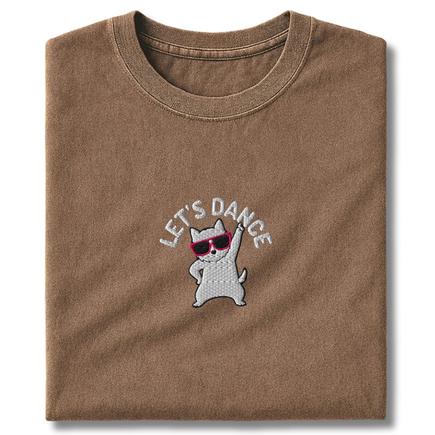 Embroidered westie Lets Dance T-Shirt