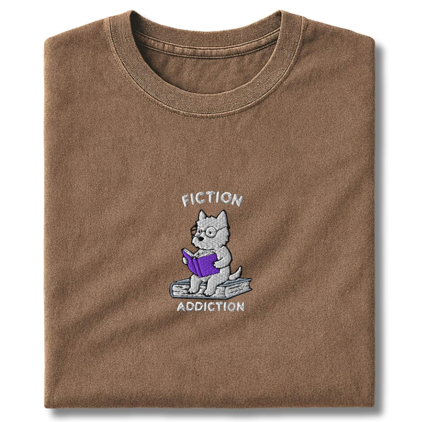 Embroidered Westie Fiction Addiction T-Shirt