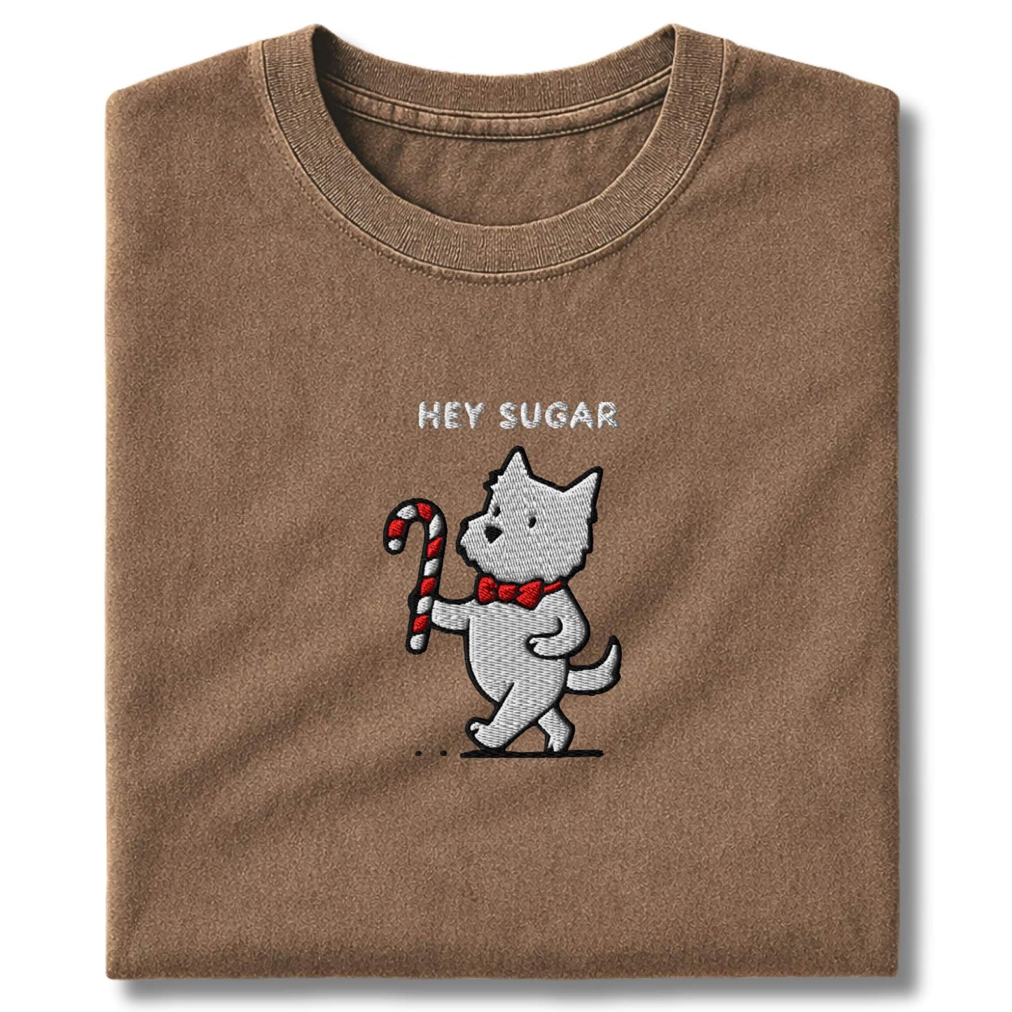 Embroidered Westie Hey Sugar T-Shirt