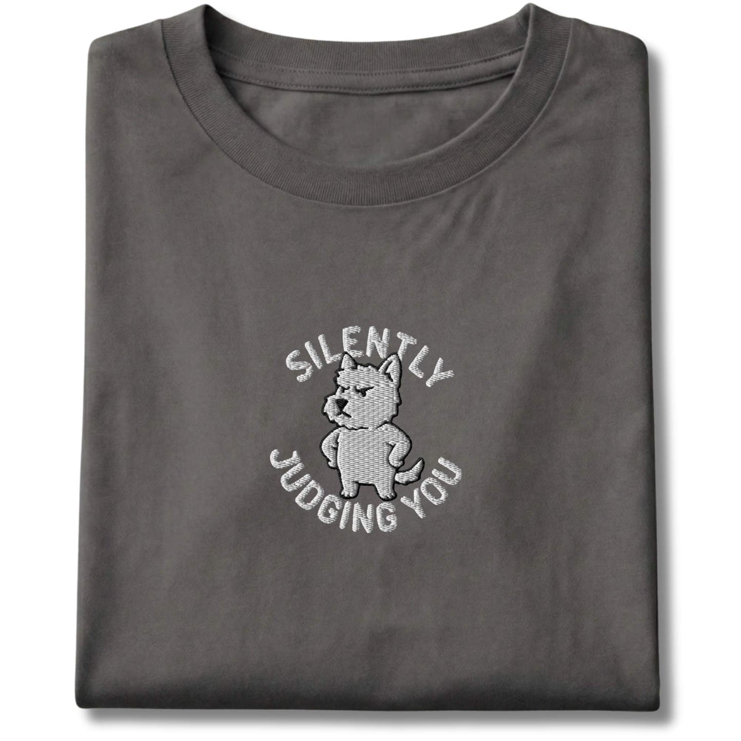 Embroidered Westie Judging You Tee