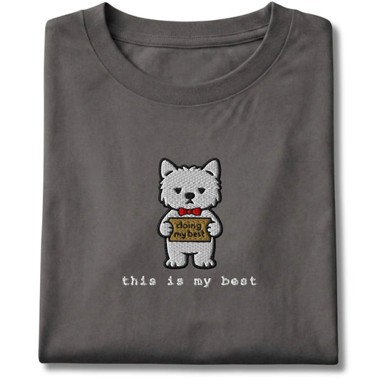 Embroidered Westie This Is My Best Tee