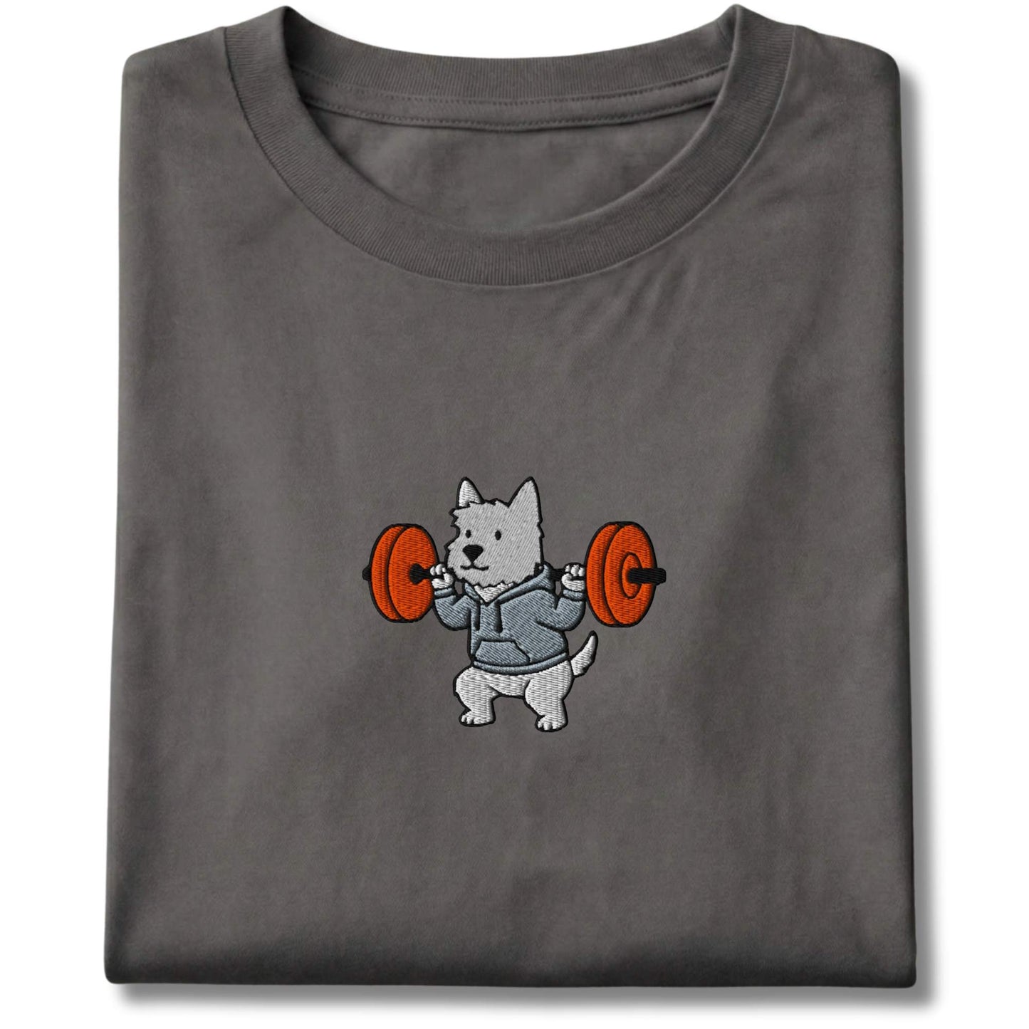 Embroidered Westie Bar Squat Tee