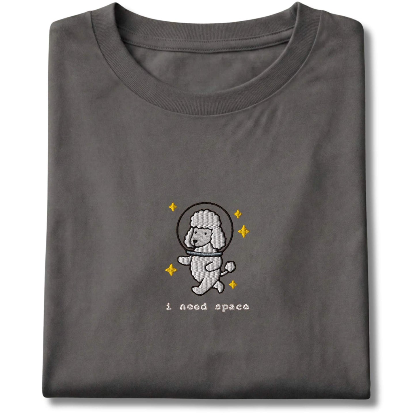 Embroidered Poodle I Need Space Tee